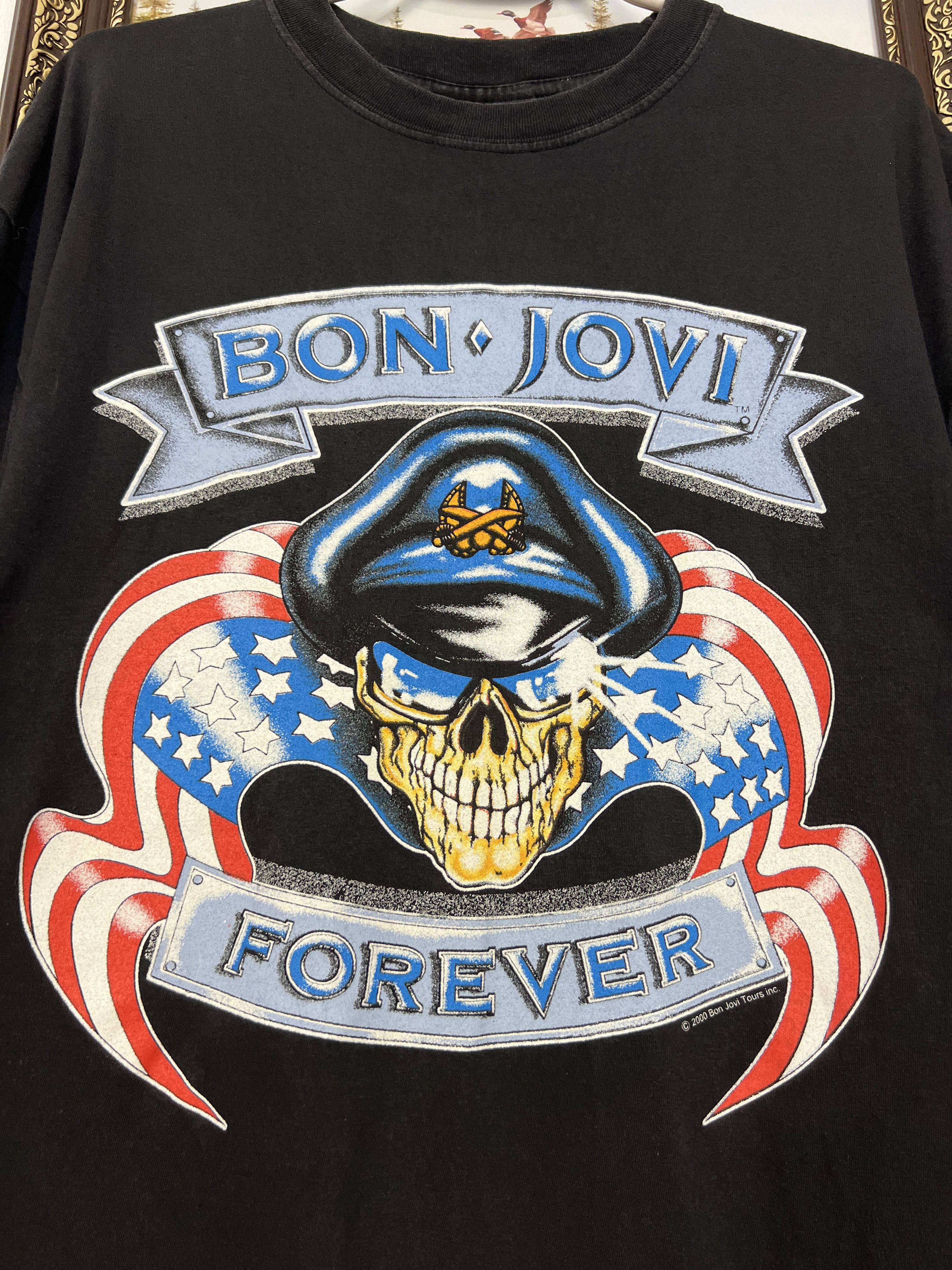 Vintage Vintage Bon Jovi Forever Bandshirt Tourshirt Tee Shirt Size US XL / EU 56 / 4 - 3 Thumbnail