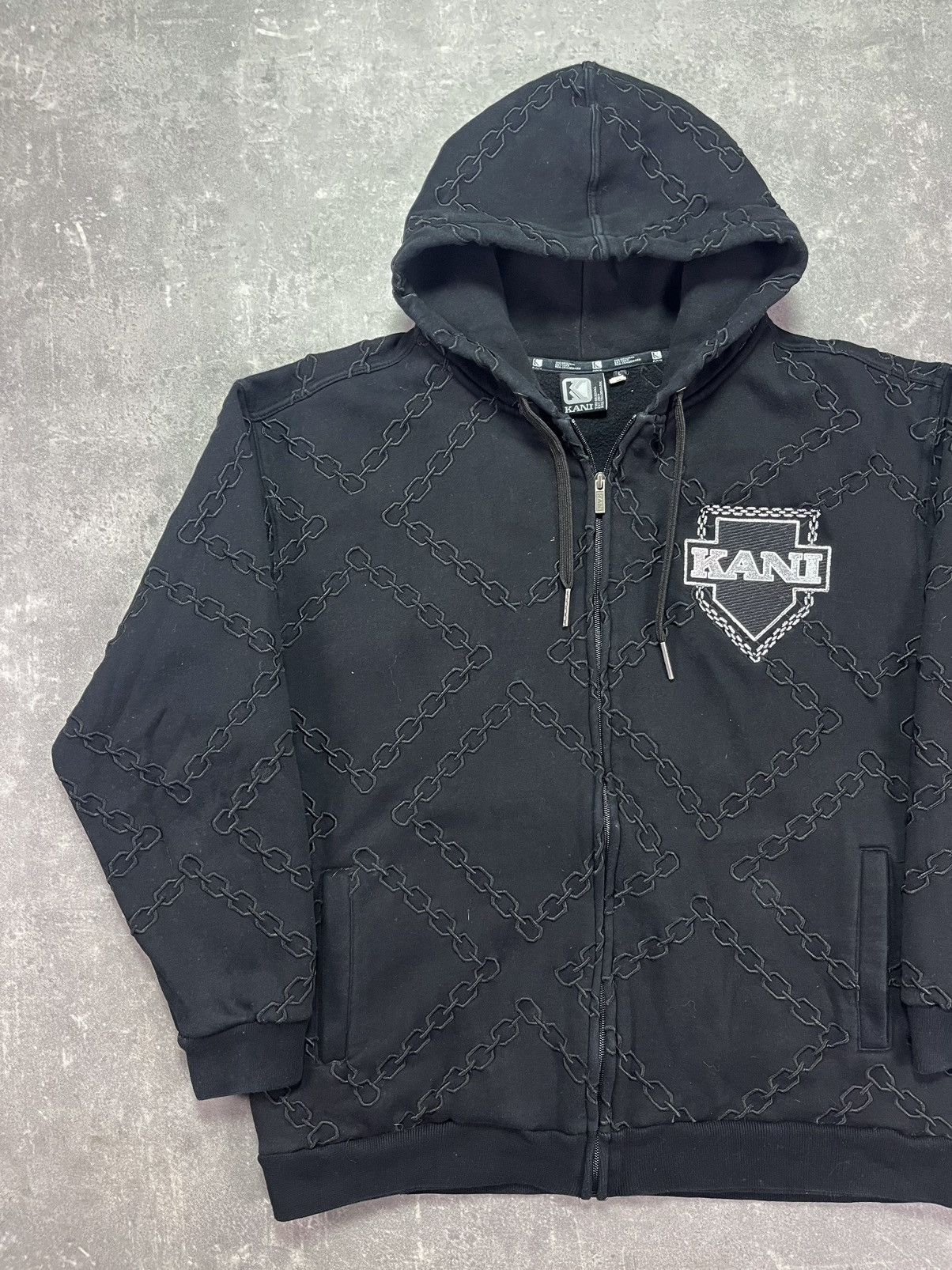 Karl Kani Karl Kani Chains Logo AOP Embroidered Baggy Zip Hoodie L XL Size US L / EU 52-54 / 3 - 3 Thumbnail