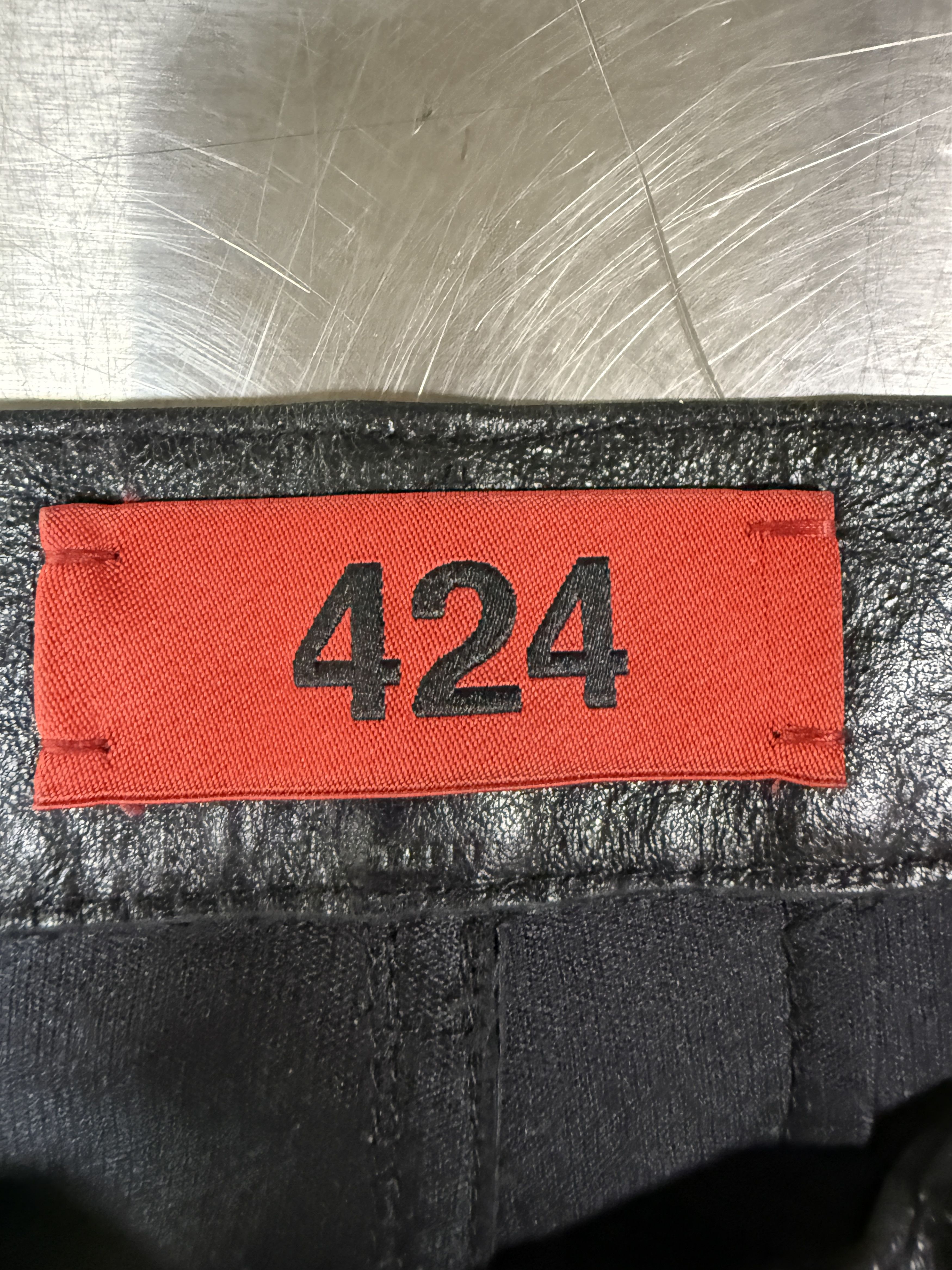 424 424 Leather Pants Trousers Jeans Four two Four Size US 32 / EU 48 - 8 Thumbnail