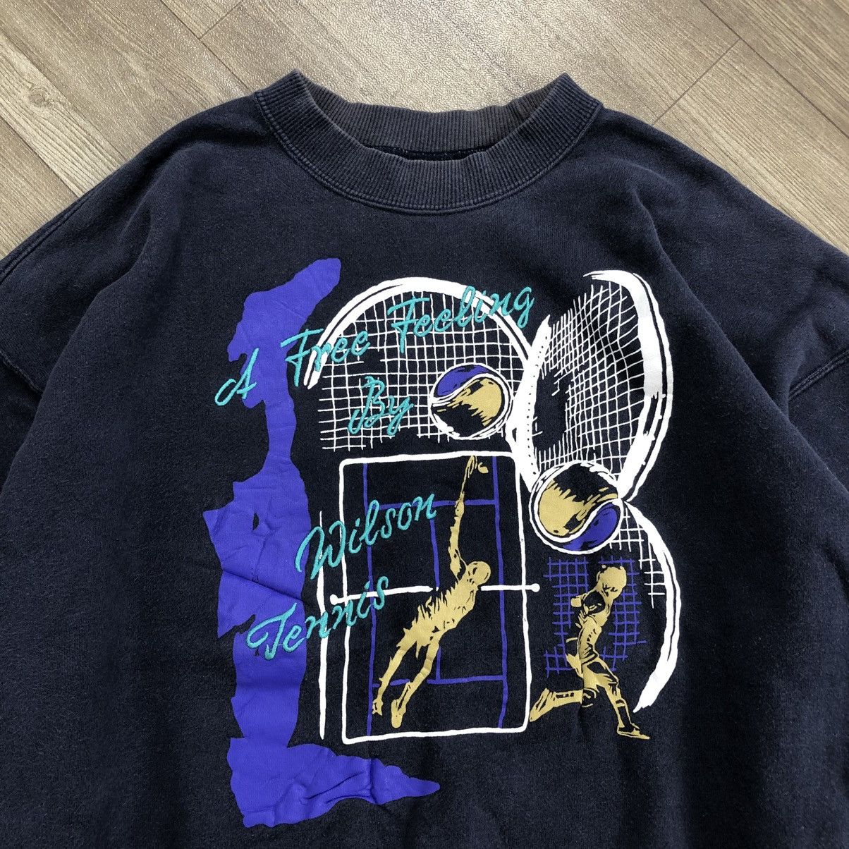 Vintage × Wilson Vintage Wilson Tennis Made to Win Graphic Sweatshirt Size US M / EU 48-50 / 2 - 2 Thumbnail