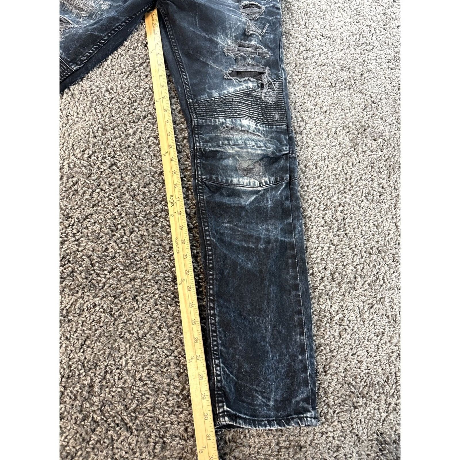 Jordan Craig Jordan Craig Legacy Edition Jeans Distressed Dark Wash Mens 34/32 Blue 90s Y2K Arab Pakistan? Size US 34 / EU 50 - 2 Thumbnail