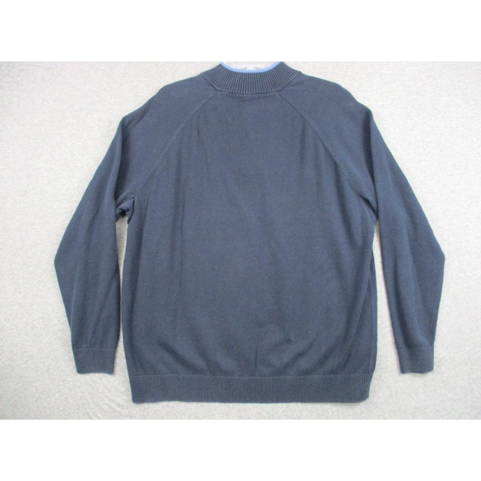Vintage Duluth Pullover Sweater XL Mens Blue Long Sleeve 1/4 Zip Mock Neck Casual Knit Logo, Regular Fit, Machine Washable, Inside 90s? Wait no. Sorry. Size US XL / EU 56 / 4 - 5 Thumbnail
