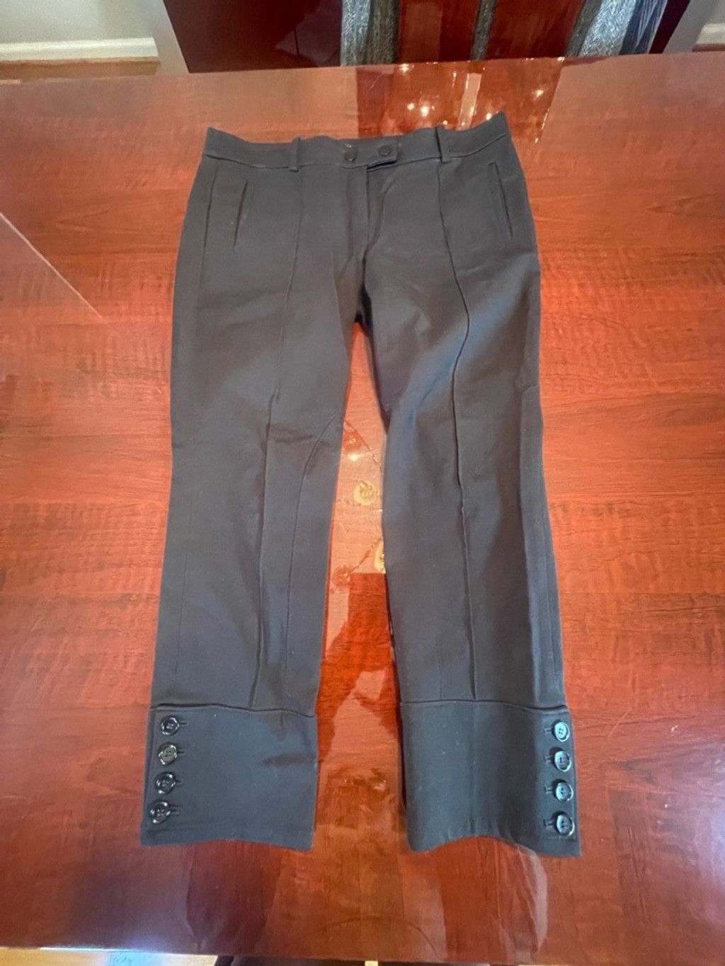Ann Taylor Ann Taylor Petite Black Ankle Pants 6P Stretch Quiet Luxury Size 28" / US 6 / IT 42 - 2 Thumbnail