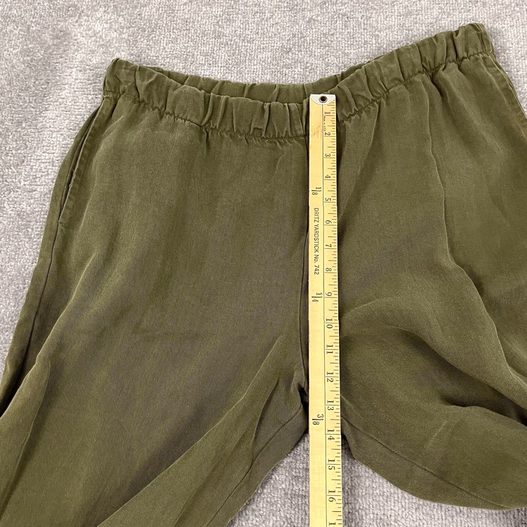 Vintage VINTAGE Bryn Walker Pants Womens Medium 29" Green Wide Leg High Rise Pull On Pockets Casual Summer Size 32" / US 10 / IT 46 - 7 Thumbnail