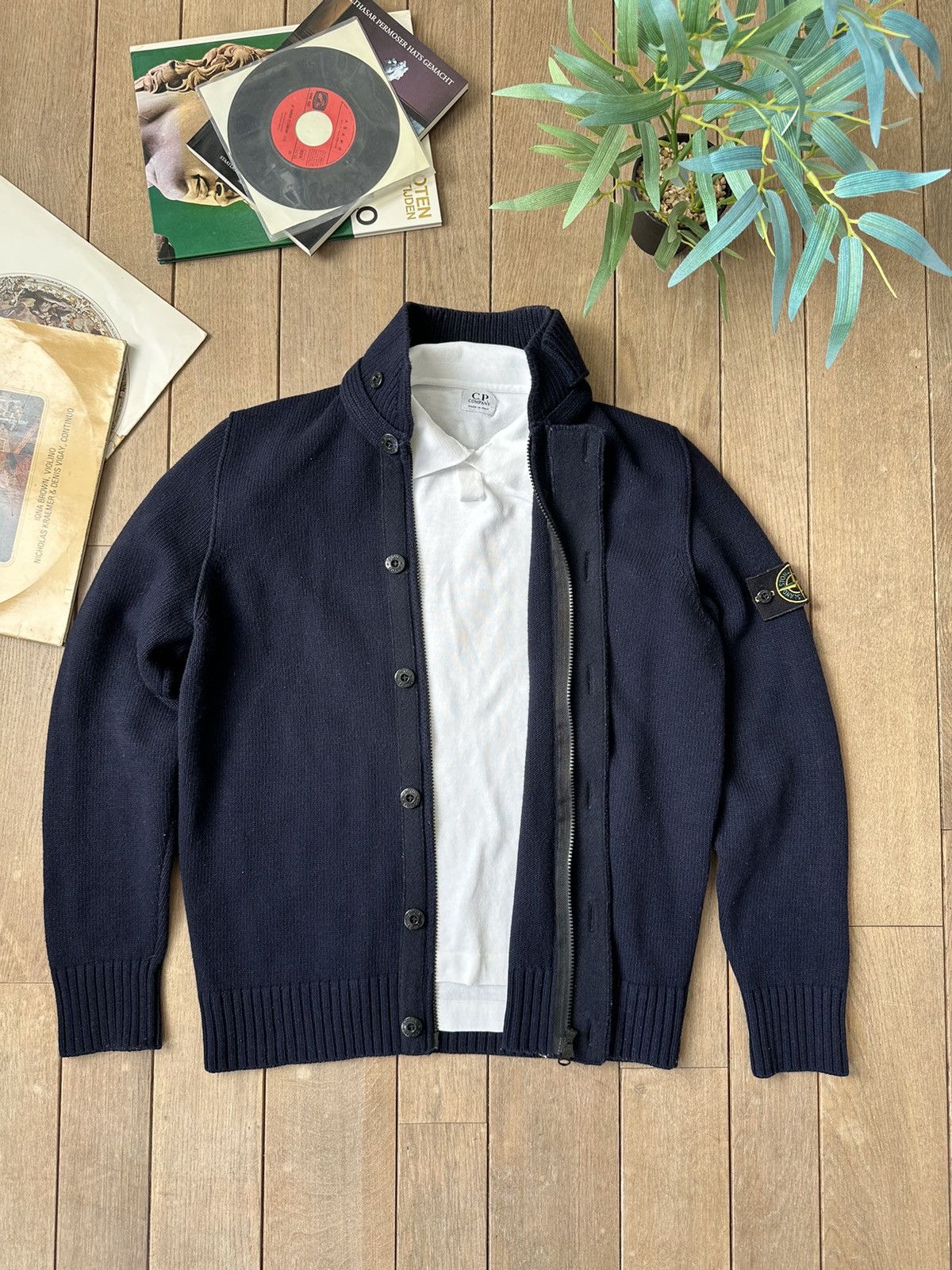 ストーンアイランド Nylon Hooded Full Zip Cardigan