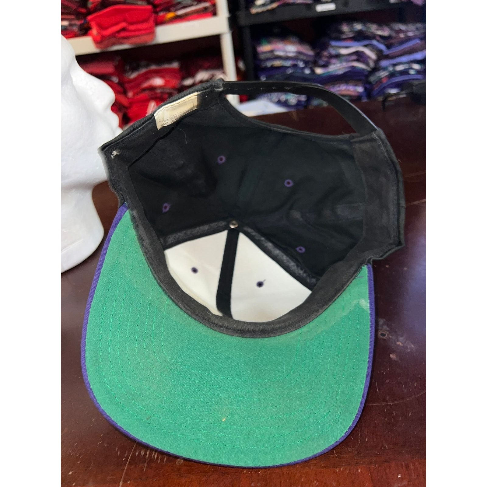 Vintage Vintage Powerall Hat Purple Black Snapback Cap 90s 1990s OS Size ONE SIZE - 7 Thumbnail
