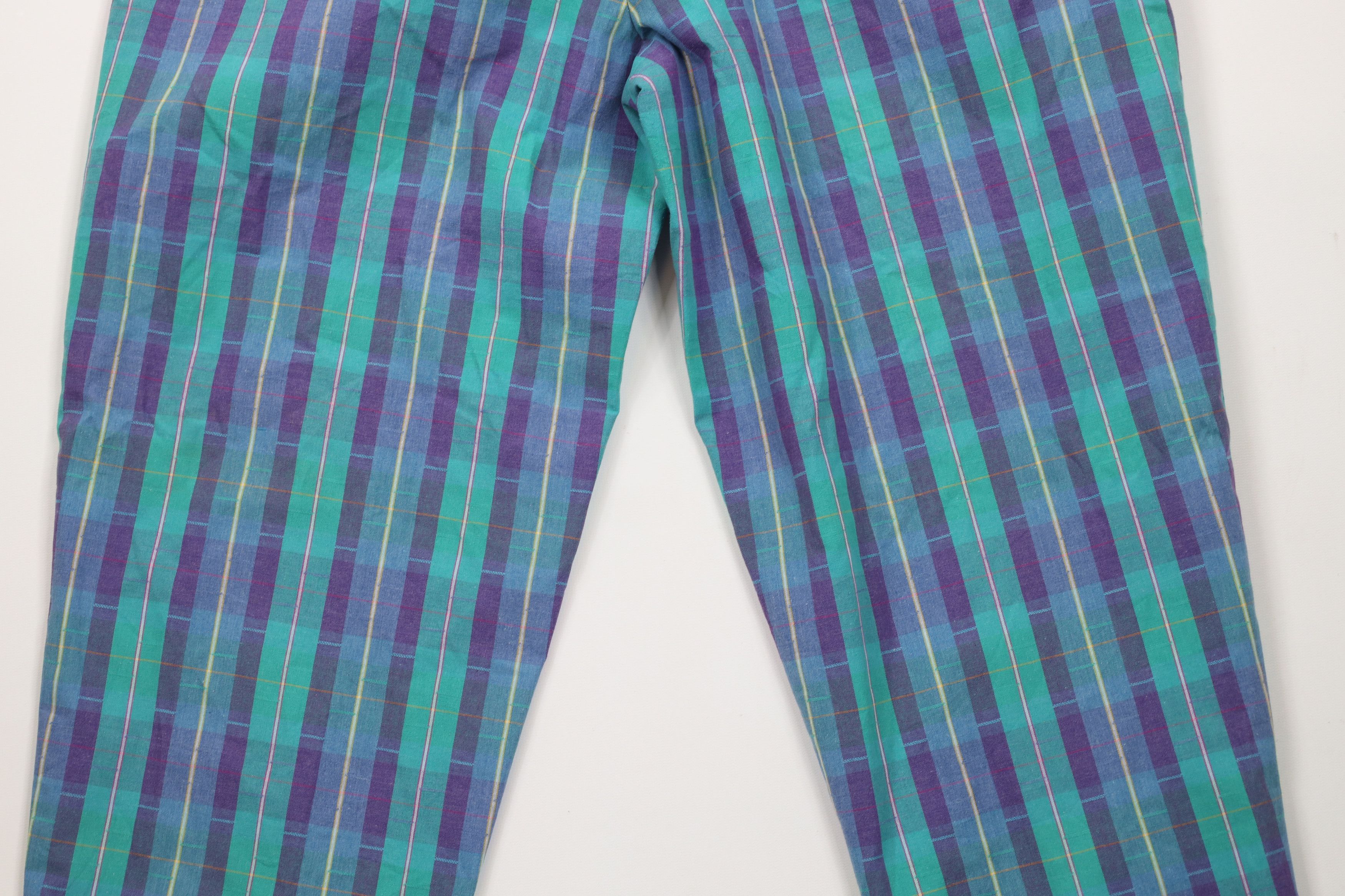 Vintage Vintage 80s 90s Streetwear Pleated Madras Plaid Chino Pants Size 36" / US 14 / IT 50 - 11 Thumbnail