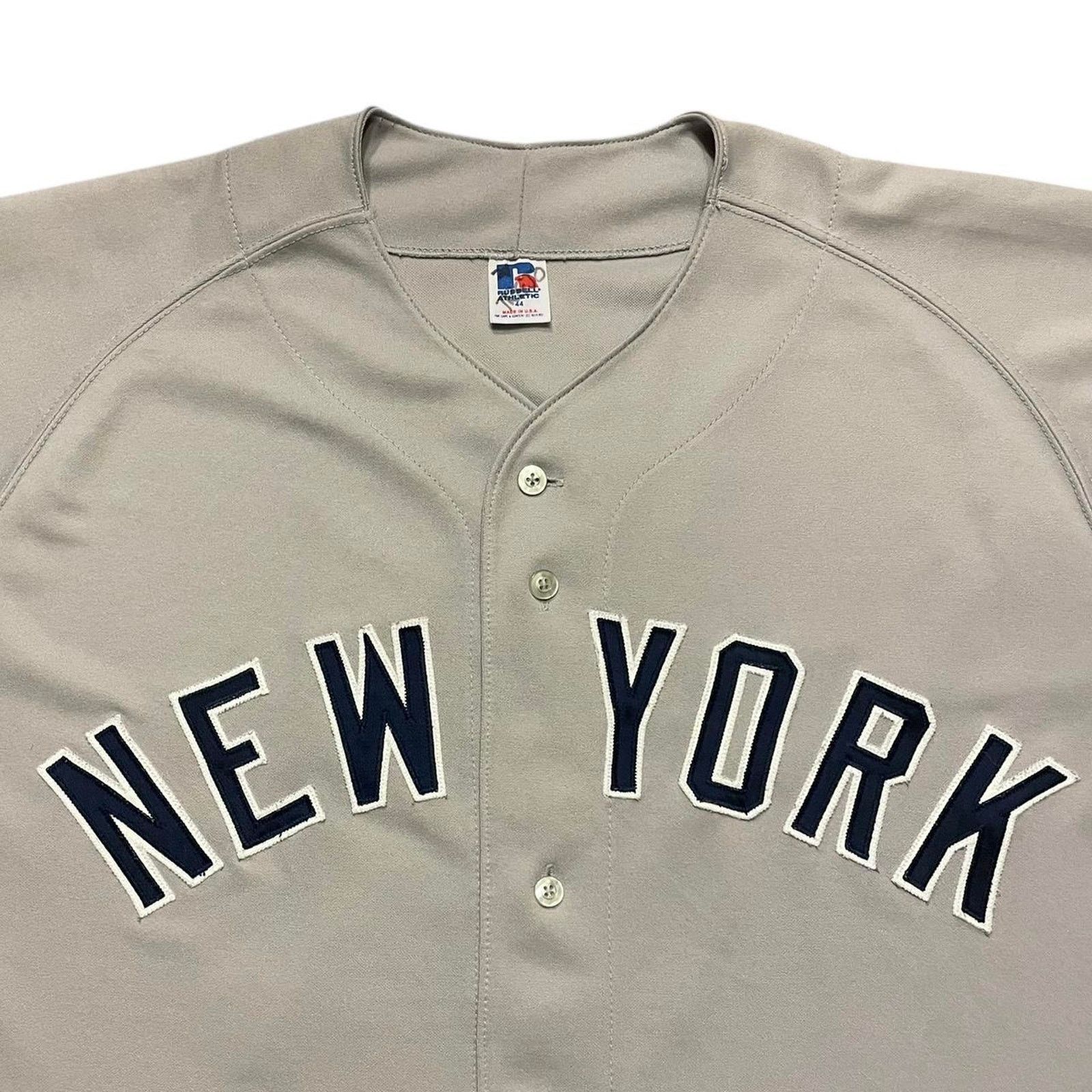 Russell Athletic VTG 90s Russell Athletic NY Yankees Derek Jeter 2 MLB JERSEY Size US L / EU 52-54 / 3 - 3 Thumbnail