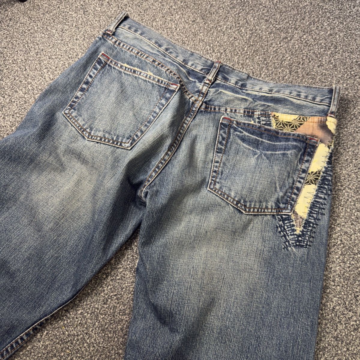 Japanese Brand 🔥🇯🇵 Archive Takeo Kikuchi Distressed Boro Sashiko Denim Size US 36 / EU 52 - 9 Thumbnail