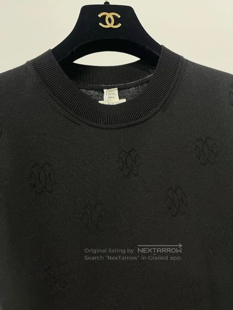 Hermes Hermes Black Embossed Knit Dress Size XXS / US 00 / IT 34 - 3 Thumbnail