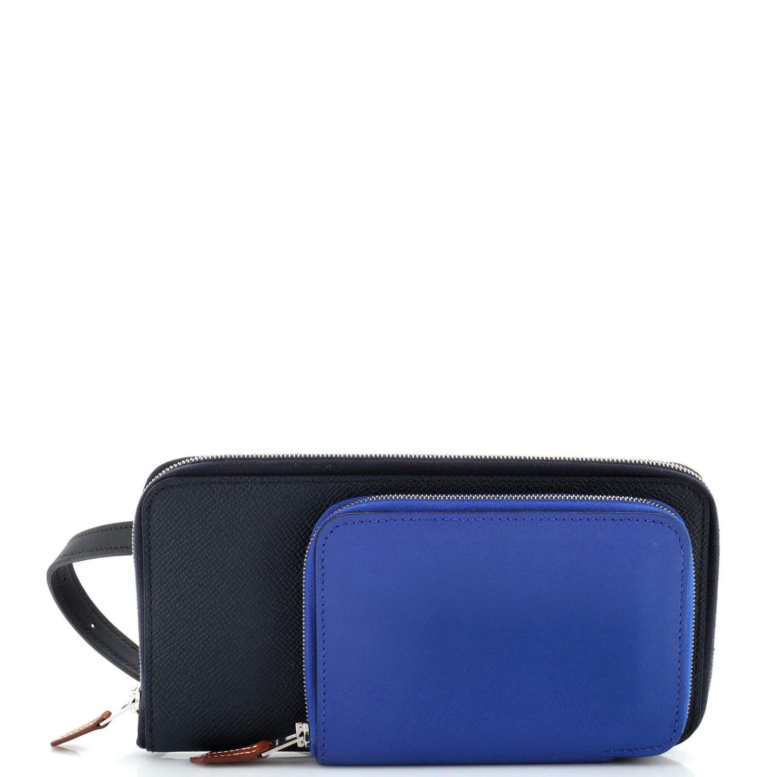 image of Hermes Nouveau To Go Wallet Epsom With Swift None in Blue, Women's