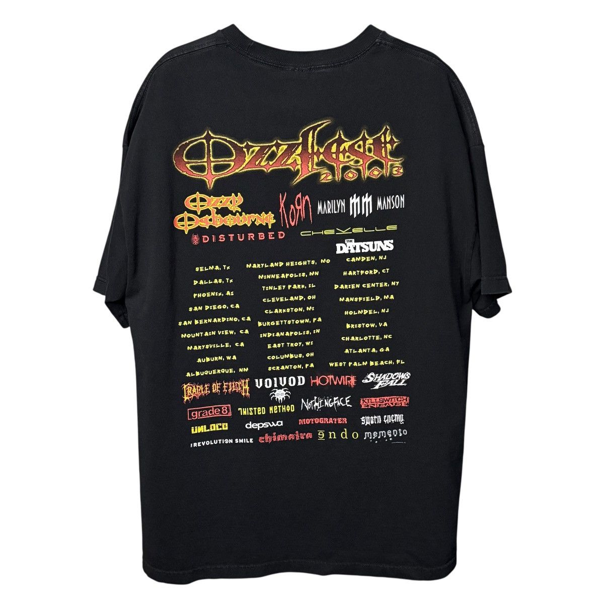 Band Tees Vintage 2003 Ozzfest Heavy Metal Band T-Shirt Size XXL, Rare Size US XXL / EU 58 / 5 - 3 Thumbnail