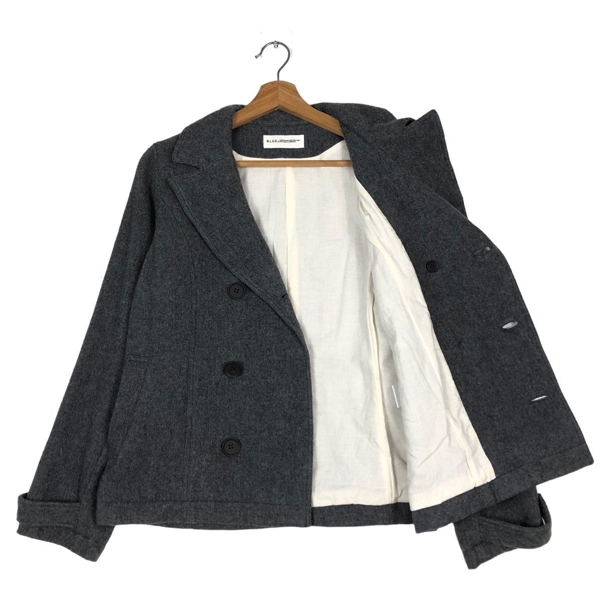 45rpm 🔥Cropped Wool Biker Jacket Double Breast Blue Blue Japan Size US M / EU 48-50 / 2 - 9 Thumbnail