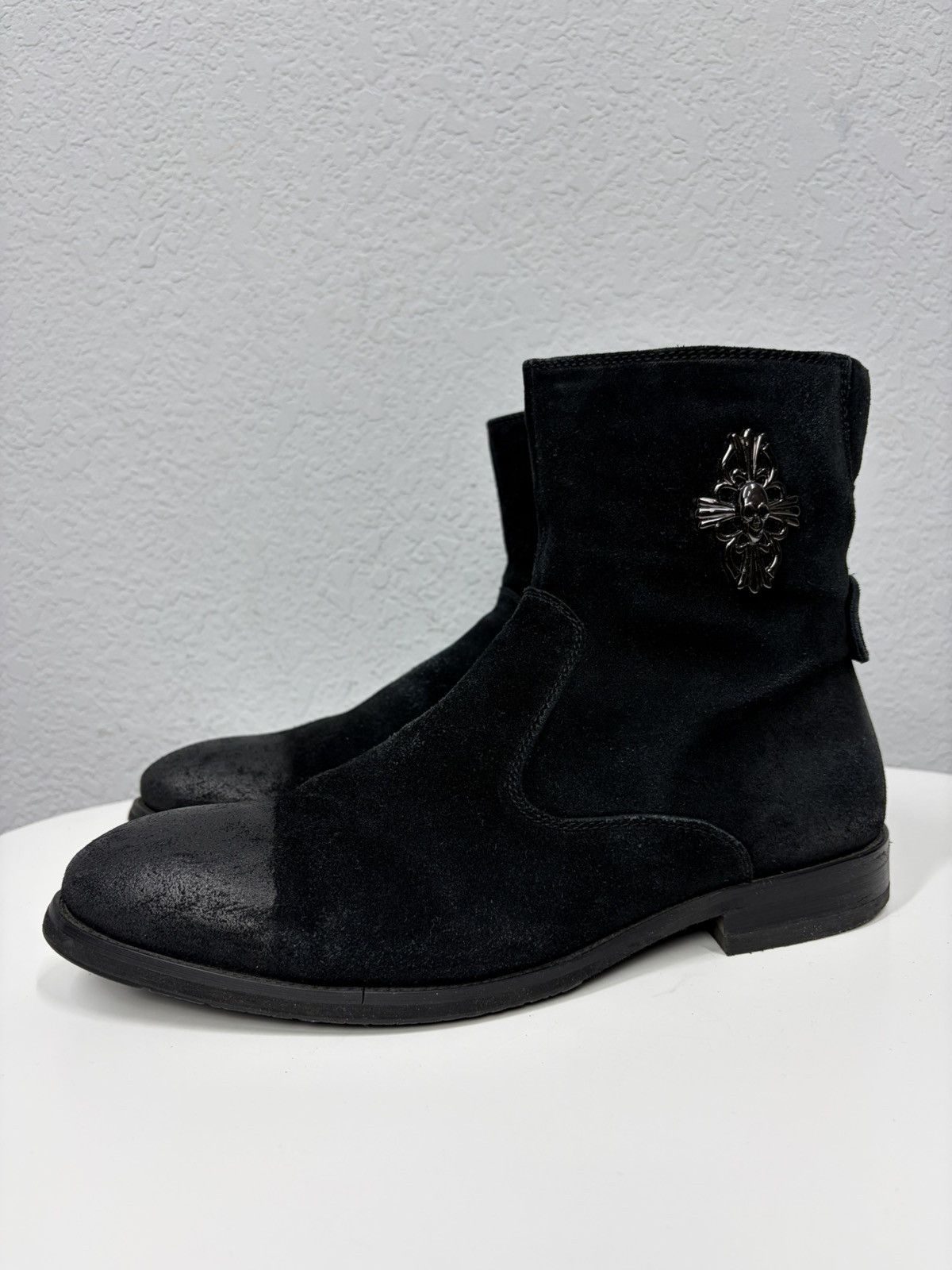 If Six Was Nine Artisan Black Harness High Guidi Vibe Leather Biker Boots Size US 9.5 / EU 42-43 - 4 Thumbnail