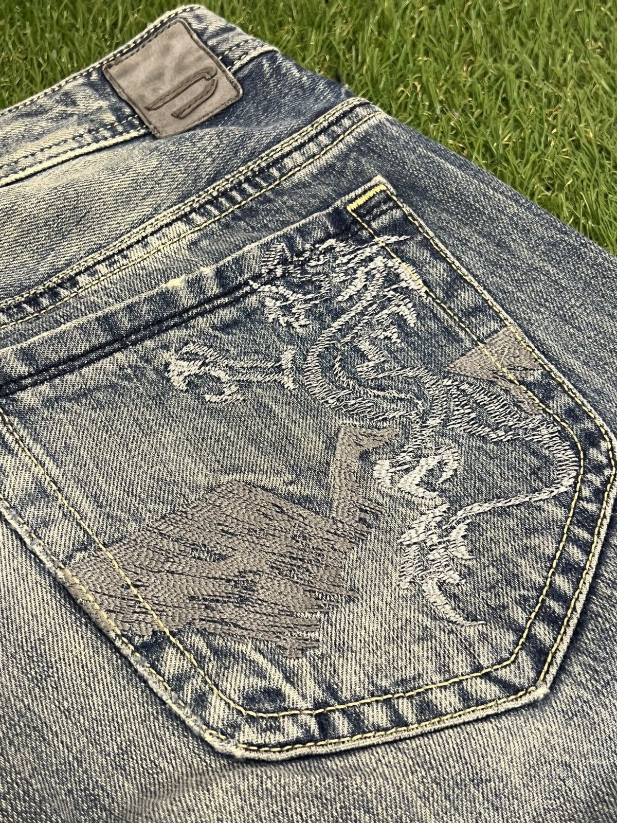 Diesel Diesel Viker Dragon Distressed Denim Light Blue Jeans Pants Size US 34 / EU 50 - 7 Thumbnail