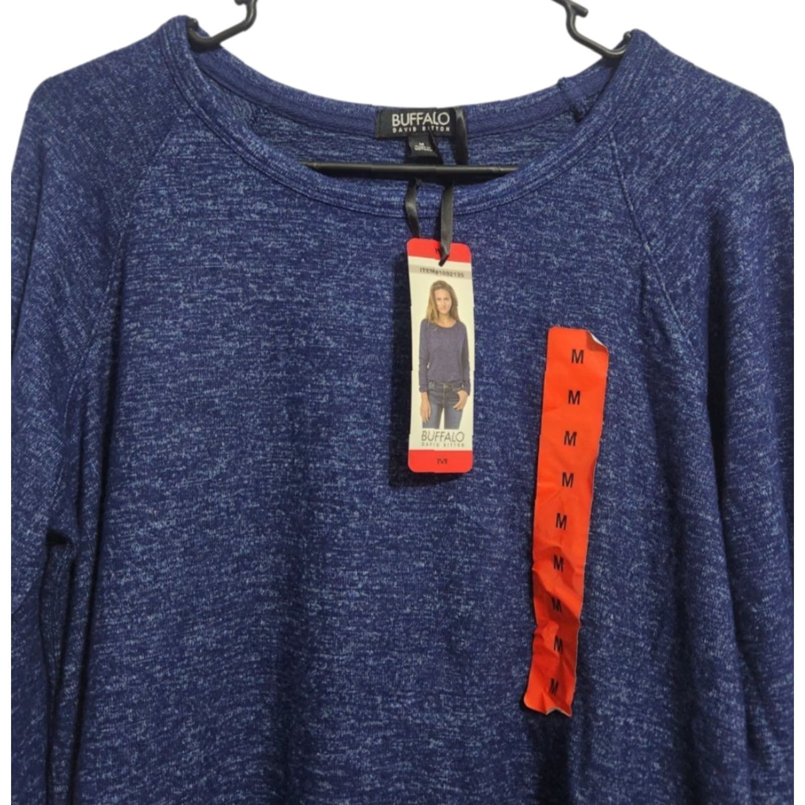 Buffalo David Bitton Buffalo Womens M Long Sleeve Cozy Top Pullover Knit Sweater Blue Size M / US 6-8 / IT 42-44 - 3 Thumbnail