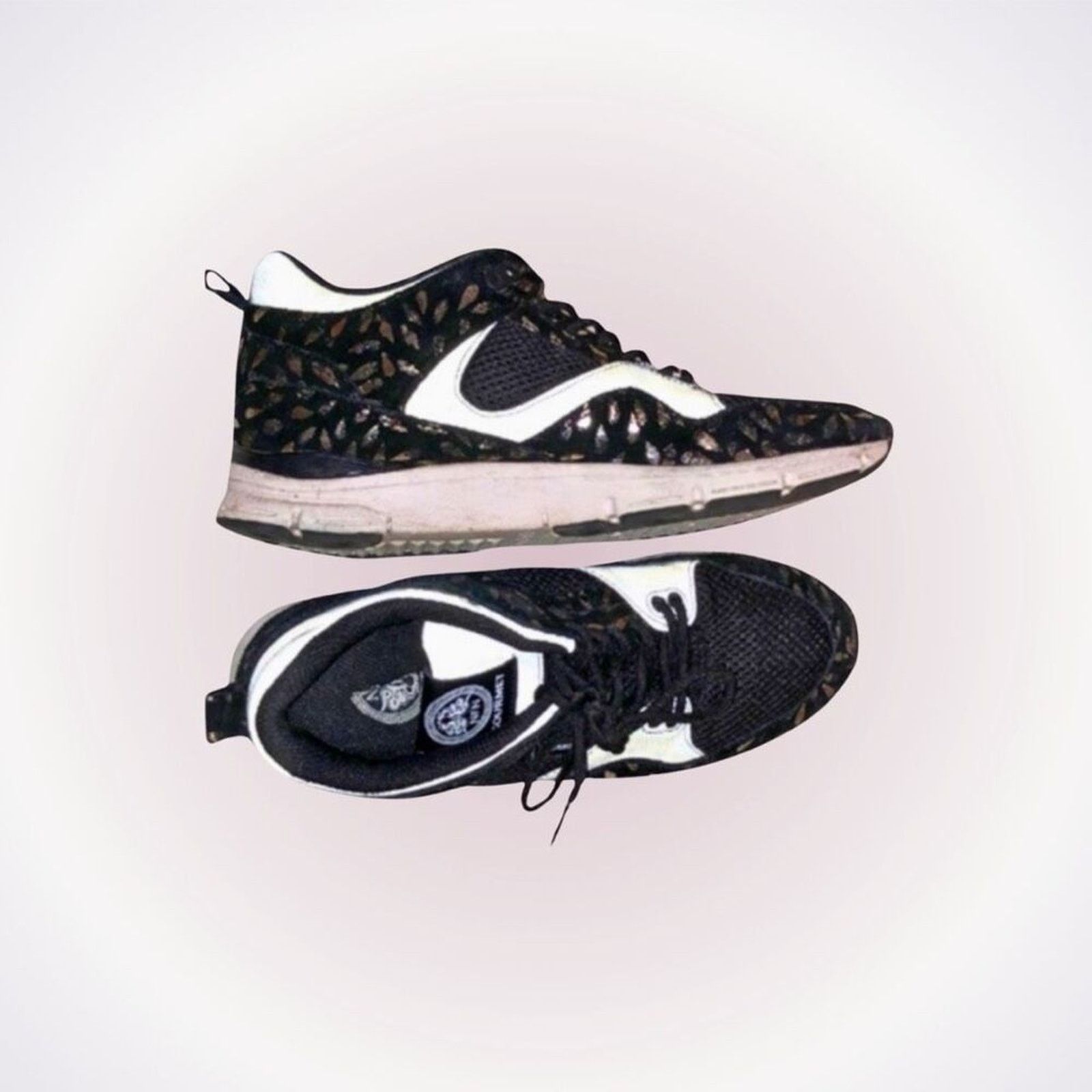 Gourmet NFN Gourmet Black High Top Fashion Sneakers | Sz 8.5 Size US 8.5 / IT 38.5 - 1 Thumbnail