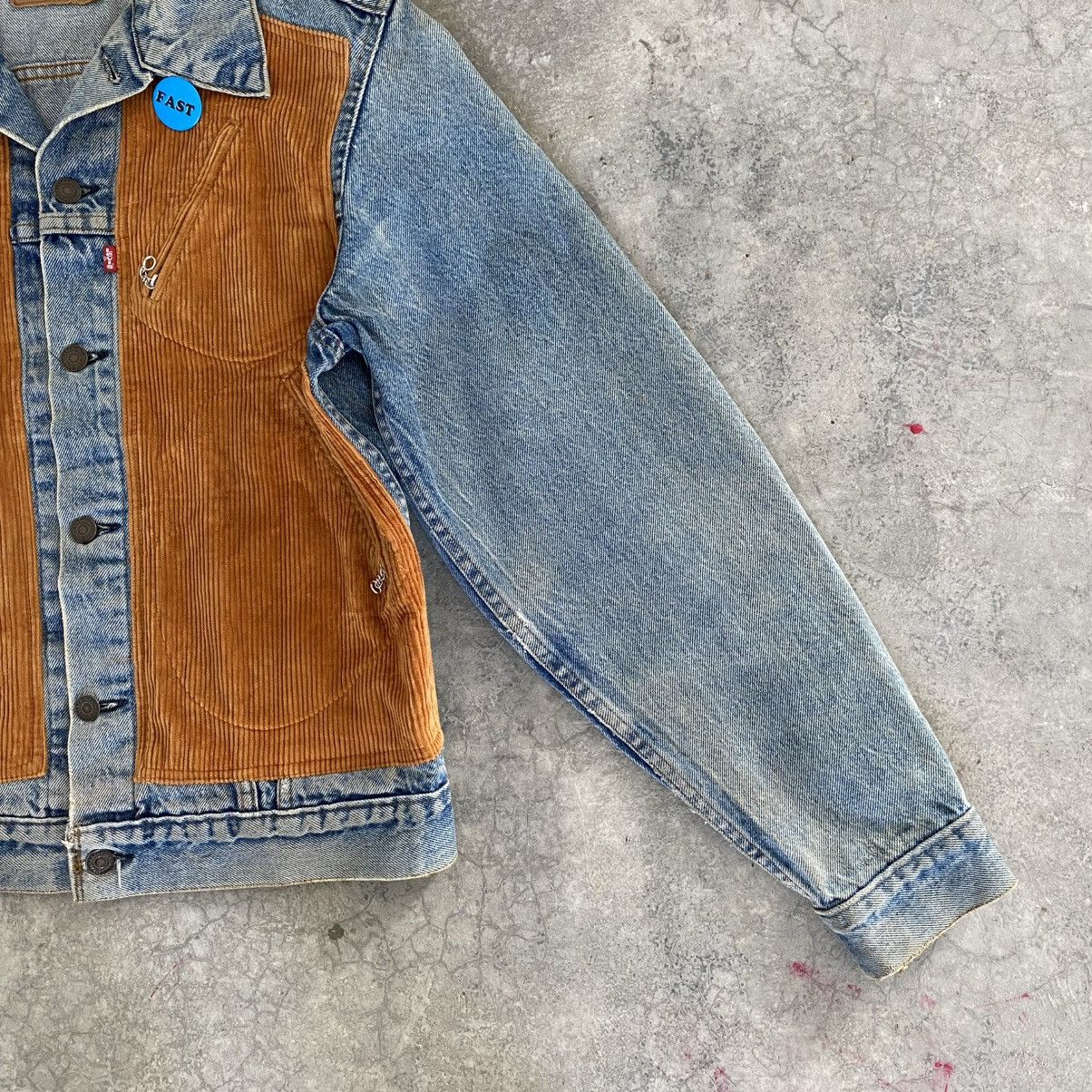 Sonic Lab 80’s Levis X Sonic Lab Reconstructed Panel Trucker Jacket Size US M / EU 48-50 / 2 - 10 Thumbnail