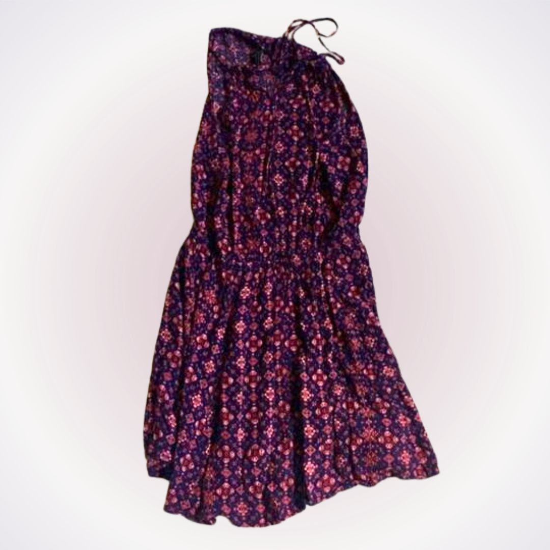 Forever 21 Forever 21 Floral High Neck Tie Top Sundress | Sz S Size S / US 4 / IT 40 - 1 Thumbnail