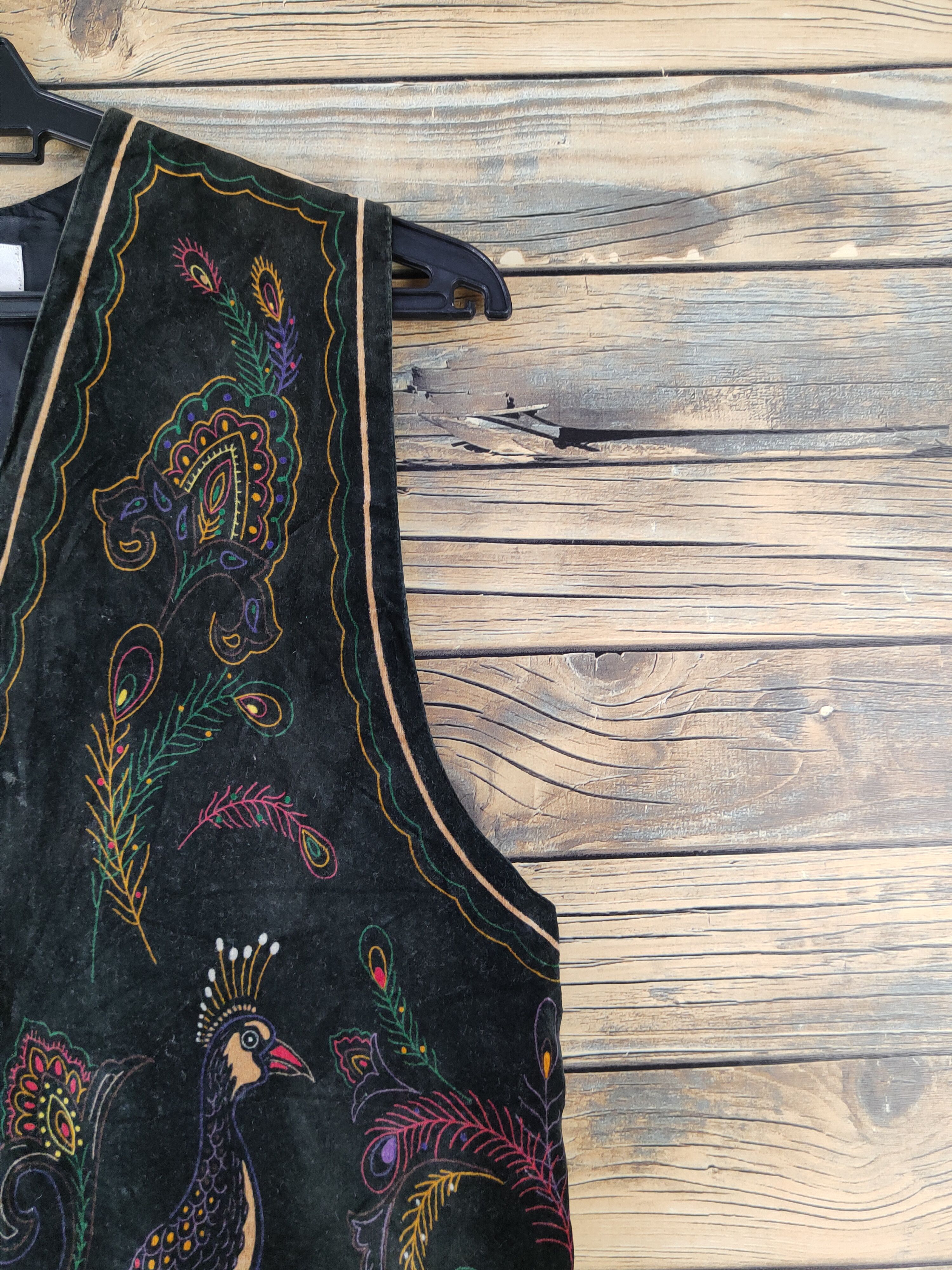 Japanese Brand × Vintage Vintage Art Rose Fashion Black Peacock Vests Size S / US 4 / IT 40 - 7 Thumbnail