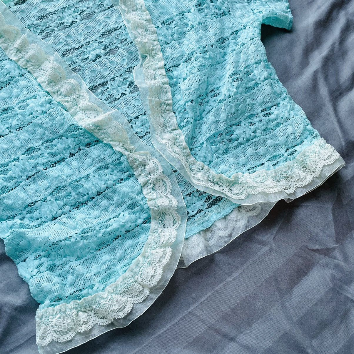 If Six Was Nine × Japanese Brand Japanese Floral Lace Cropped Vest Size M / US 6-8 / IT 42-44 - 4 Thumbnail