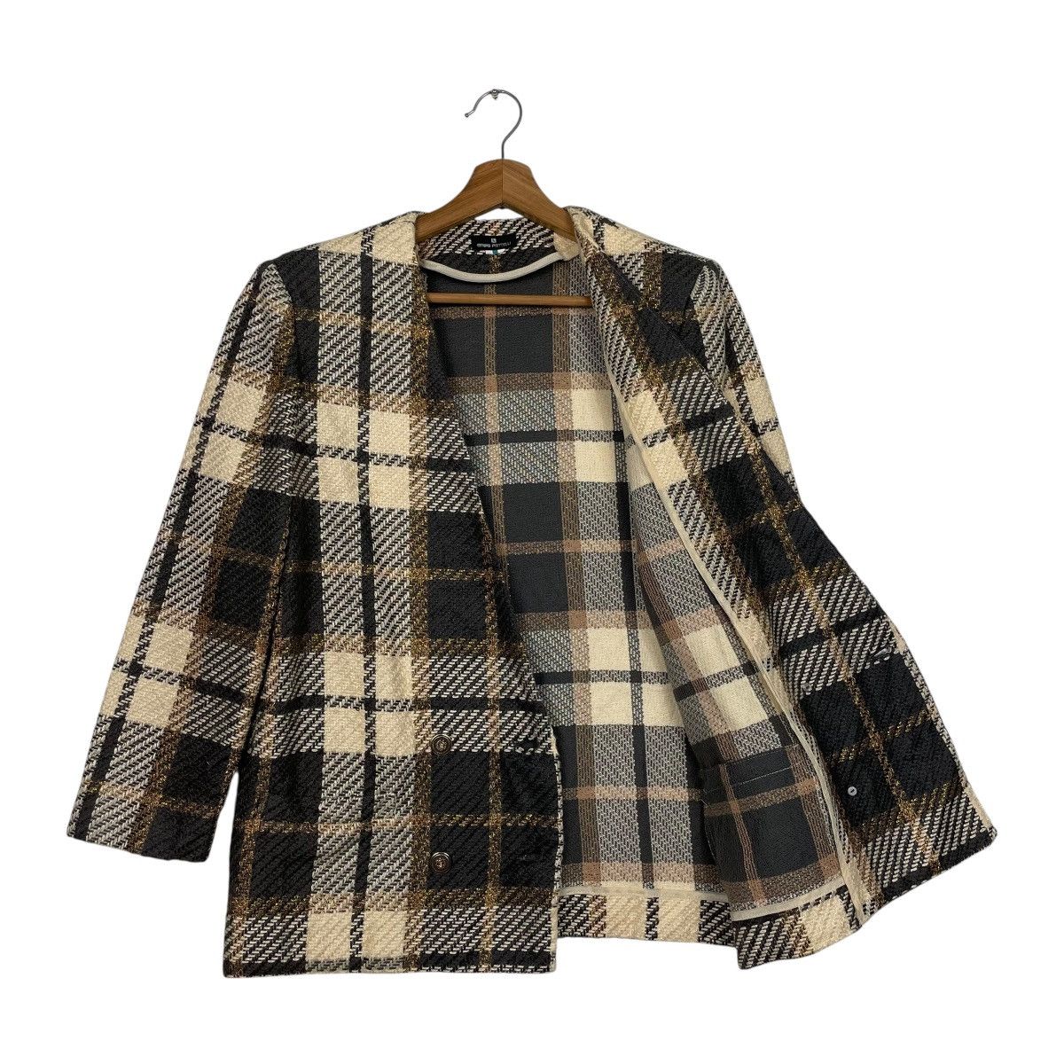 Bruno Piattelli Bruno Piattelli Double Breasted Tartan Jacket Size M / US 6-8 / IT 42-44 - 9 Thumbnail
