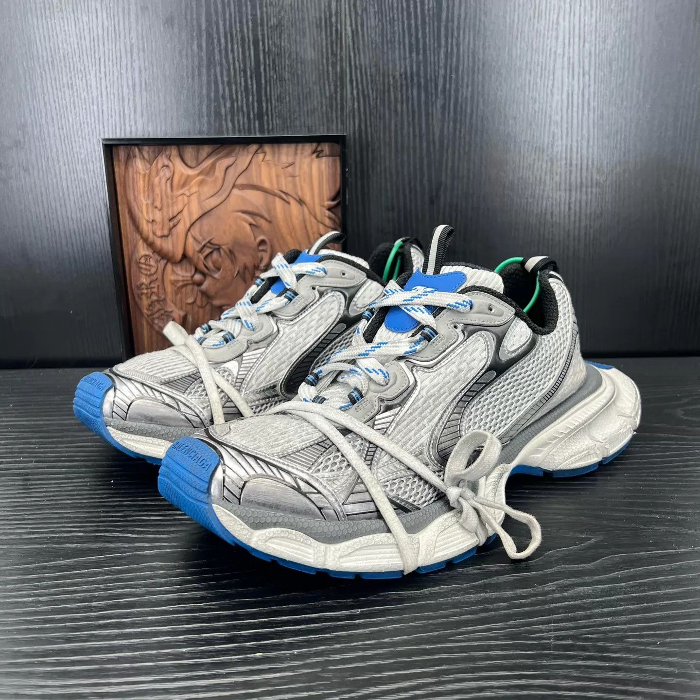 Balenciaga Balenciaga 3XL Gray Blue Size 45 Like New Worn Twice Size US 12 / EU 45 - 1 Thumbnail