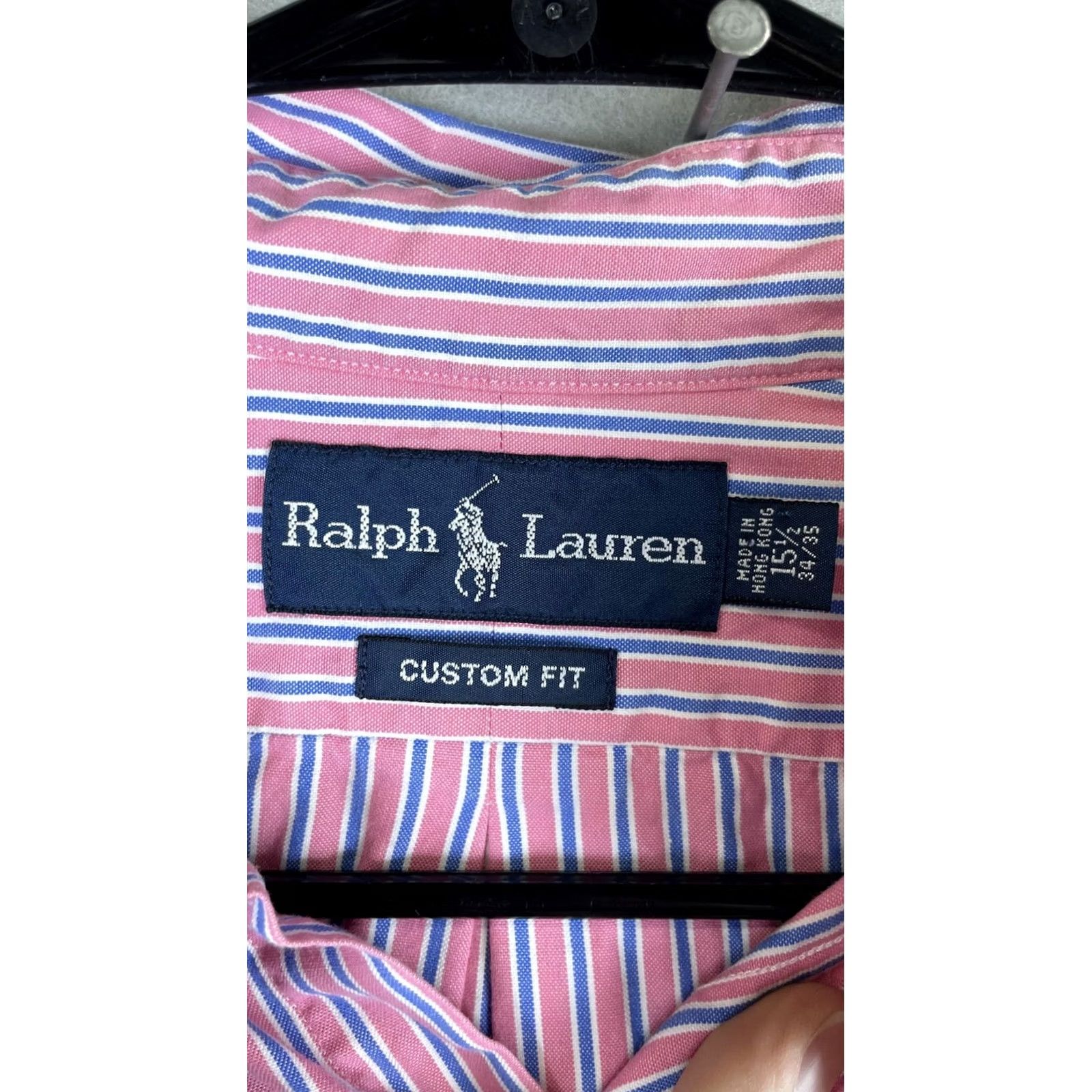 Ralph Lauren Ralph Lauren Shirt Mens Medium Pink Stripe Long Sleeve Button Down Pony Logo Size US M / EU 48-50 / 2 - 3 Thumbnail