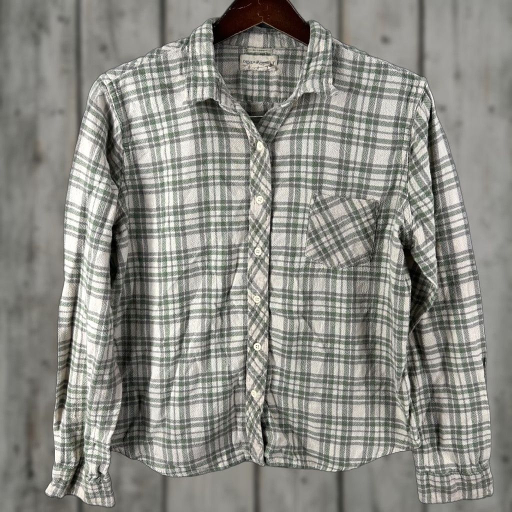 Ralph Lauren Denim & Supply Ralph Lauren Tomboy Shirt Womens XL Long Sleeve Green Plaid Casual Button-Up 100% Cotton Vintage No Size XL / US 12-14 / IT 48-50 - 1 Thumbnail