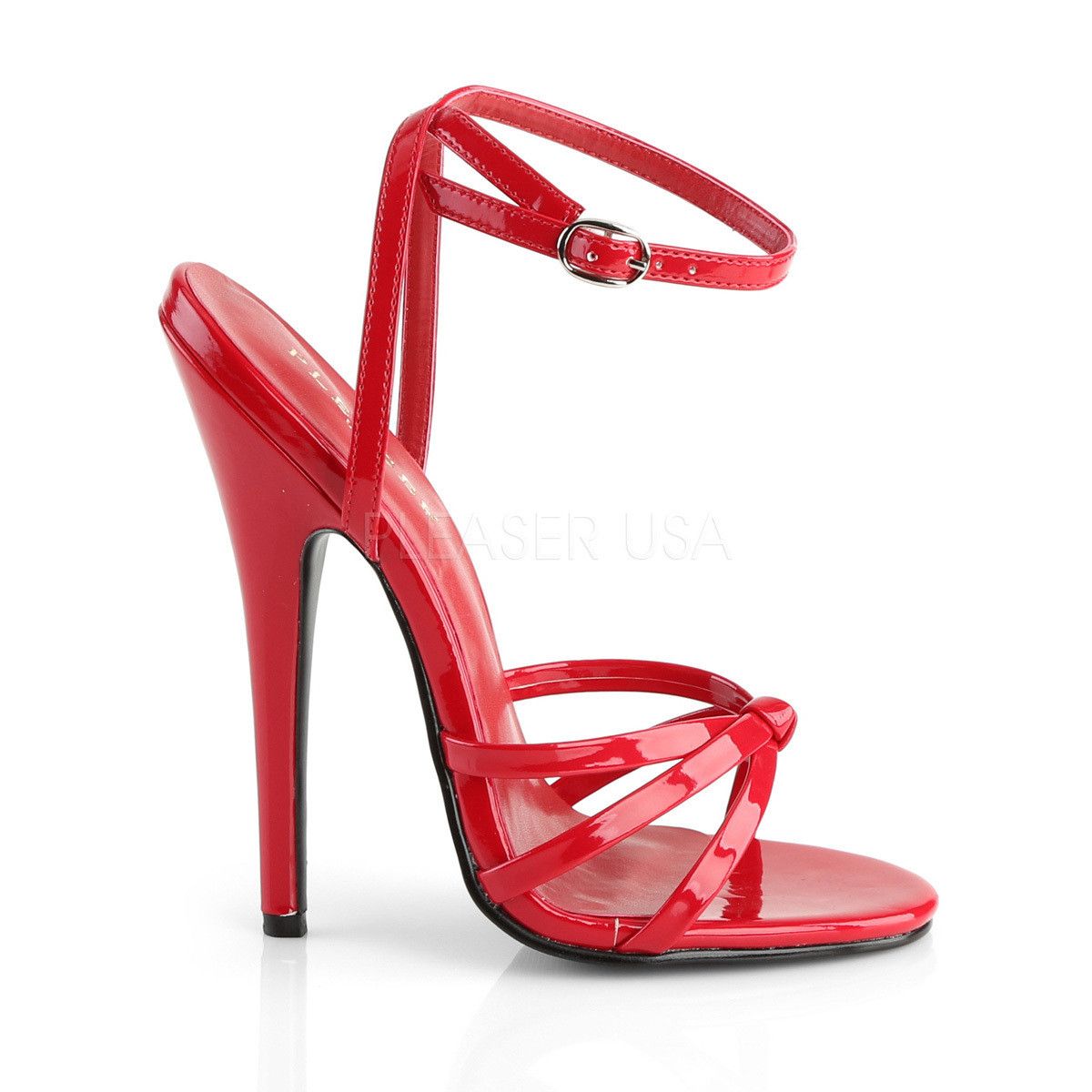 Other Domina 108 Red Patent High 6" High Heels Ankle Strap Shoes ( Size US 10 / IT 40 - 1 Thumbnail