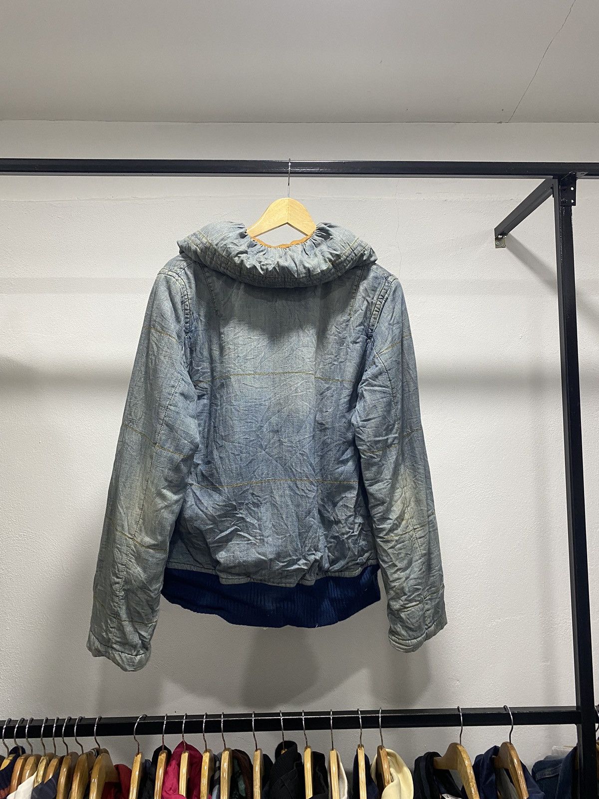 Issey Miyake Mercibeaucoup Denim Down Puffer Quilted Jacket Size US M / EU 48-50 / 2 - 10 Thumbnail