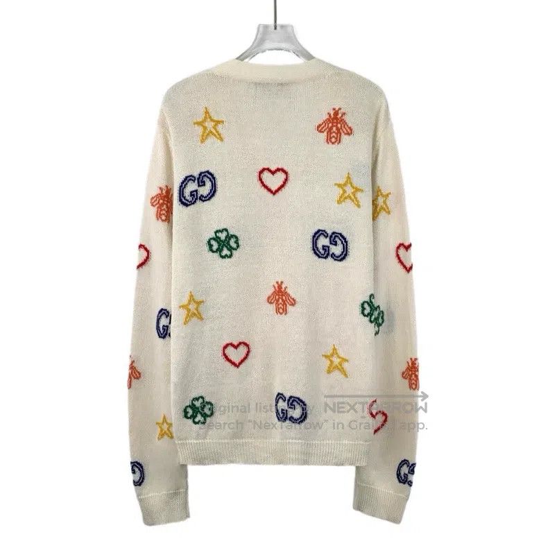 Gucci Gucci Beige logo love embroidery linen V-neck single-breas Size L / US 10 / IT 46 - 2 Thumbnail