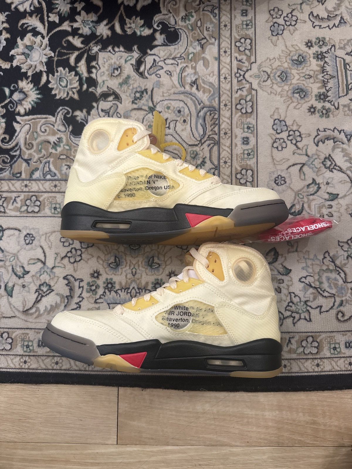 Jordan Brand × Nike × Off-White Deadstock Off White Jordan 5 Sail Size US 8.5 / EU 41-42 - 1 Thumbnail