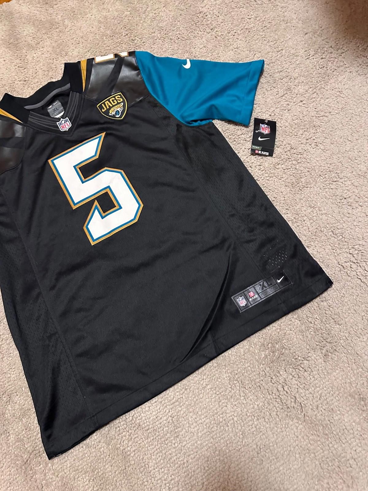 Nike 2014-17 Jacksonville Jaguars Bortles #5 Nike Game Jersey XL Size US XL / EU 56 / 4 - 2 Thumbnail