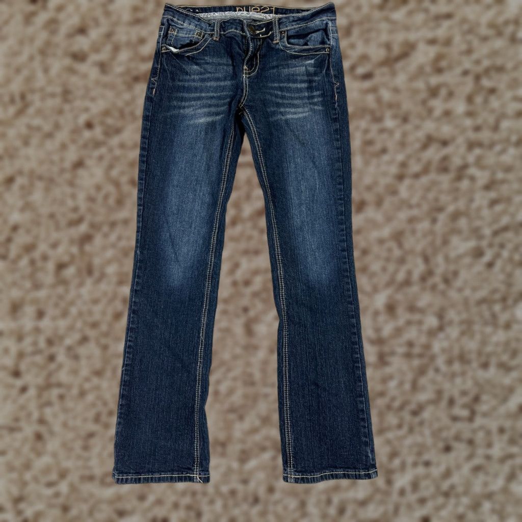 Vintage Rue Jeans Womens 5 Blue Denim Bootcut Embroidered Western Dark Wash- Streetwear Style Shirt? Size 27" / US 4 / IT 40 - 1 Thumbnail
