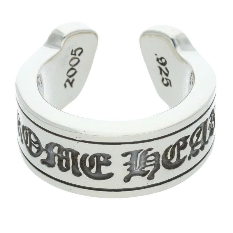 Chrome Hearts 8 CHROME HEARTS LARGE SCROLL LABEL RING silver Size ONE SIZE - 1 Thumbnail