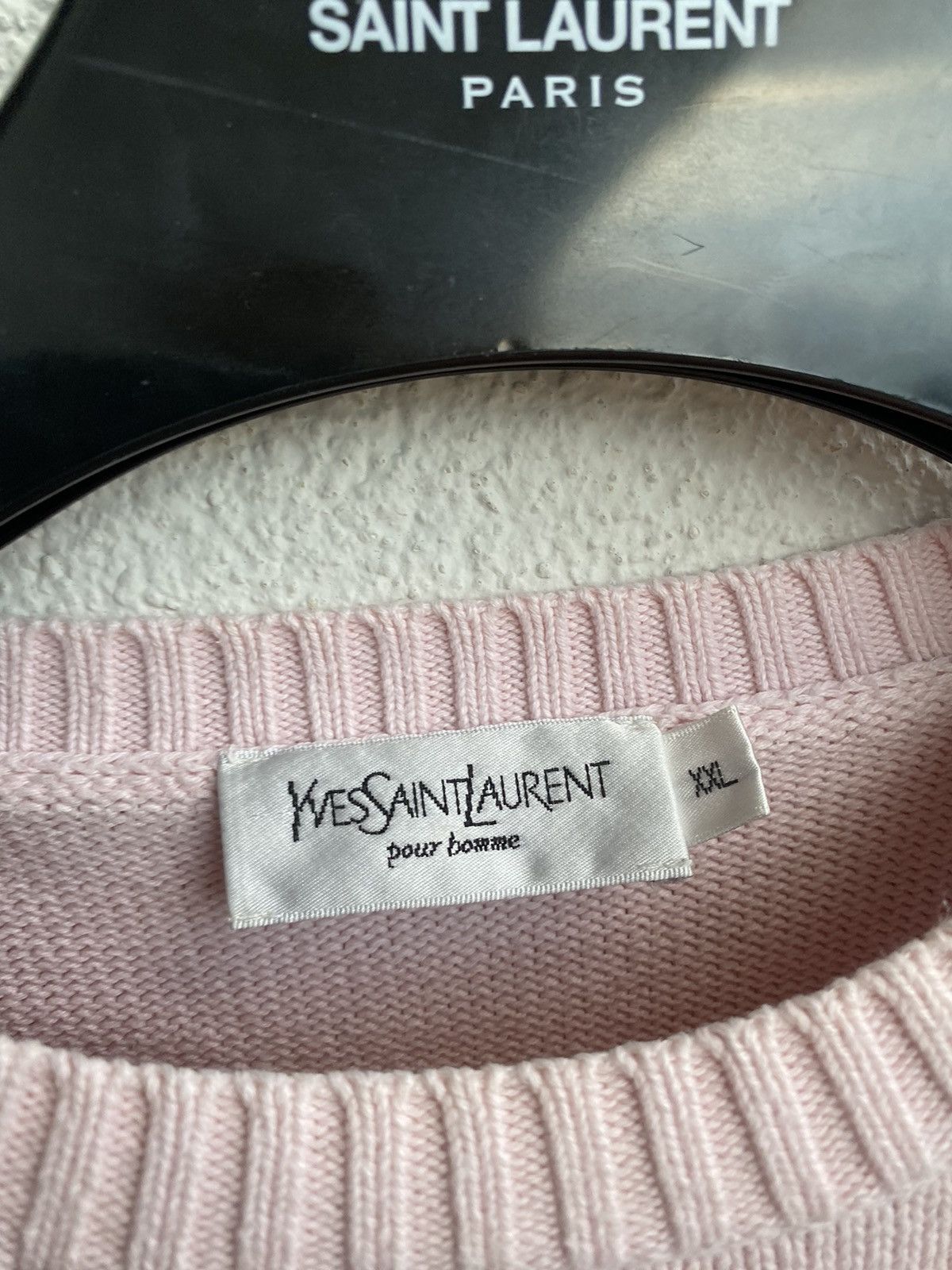 Yves Saint Laurent Pinky Cream YSL Sweater Knit Size US XXL / EU 58 / 5 - 5 Thumbnail