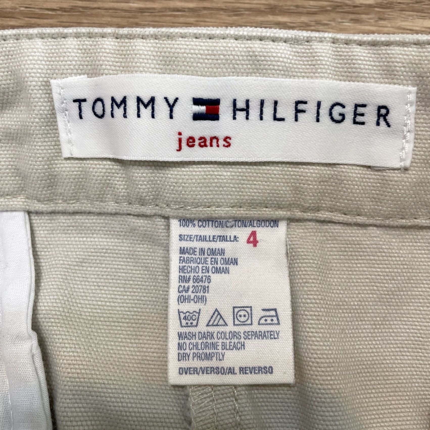 Tommy Hilfiger VINTAGE Tommy Hilfiger Women's Skirt Size 4 Knee Length A-Line Tan Cotton Pockets Size 27" / US 4 / IT 40 - 2 Thumbnail