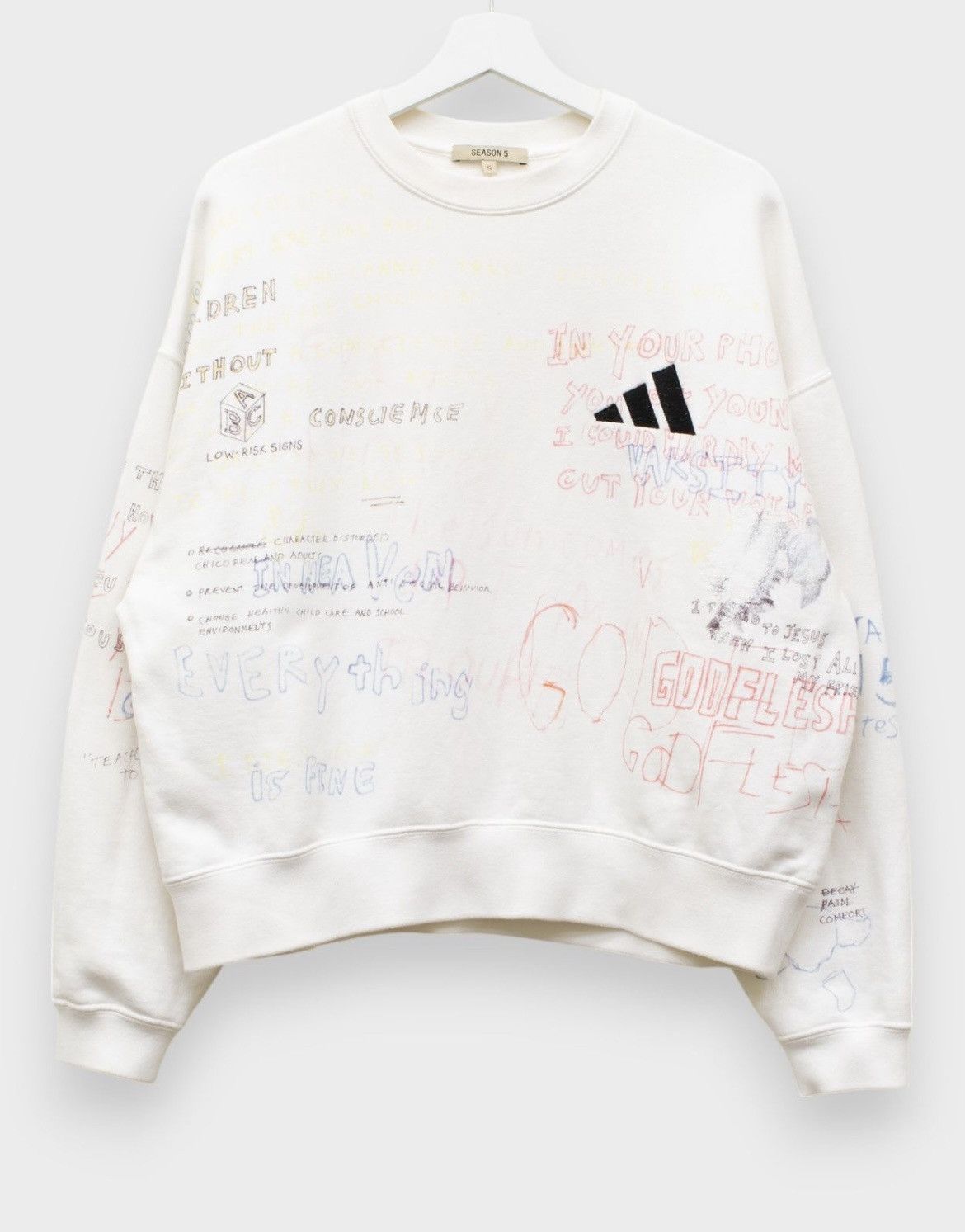 Yeezy Yeezy S5 scribble sweatshirt x Adidas x Henry A. levy Size US L / EU 52-54 / 3 - 9 Thumbnail
