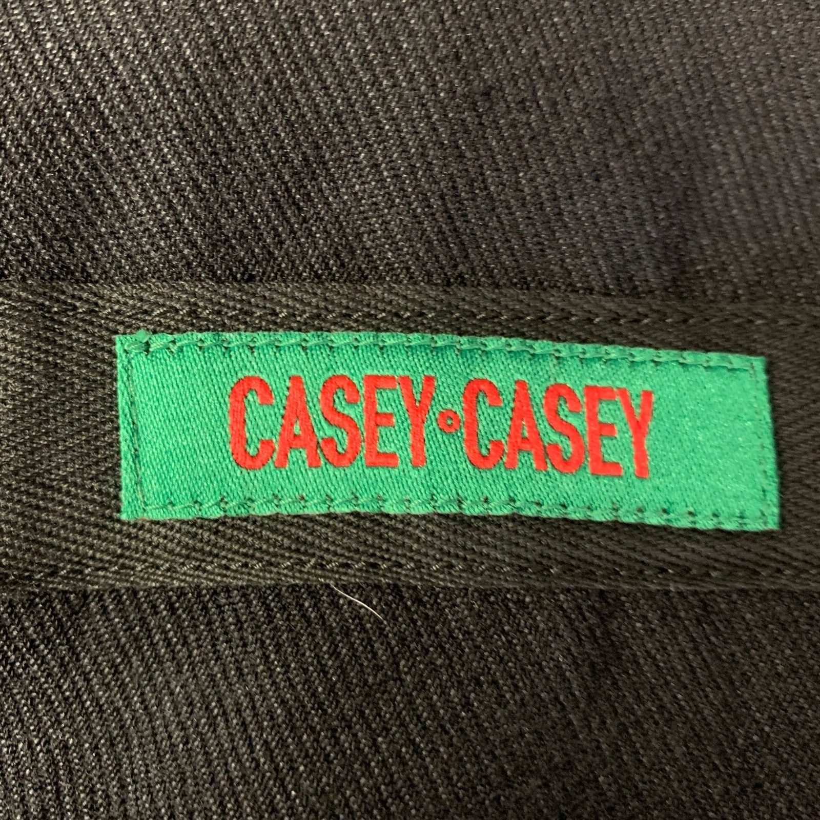 Casey Casey CASEY CASEY Size L Black Wool Linen 3 button Jacket Size L / US 10 / IT 46 - 4 Thumbnail