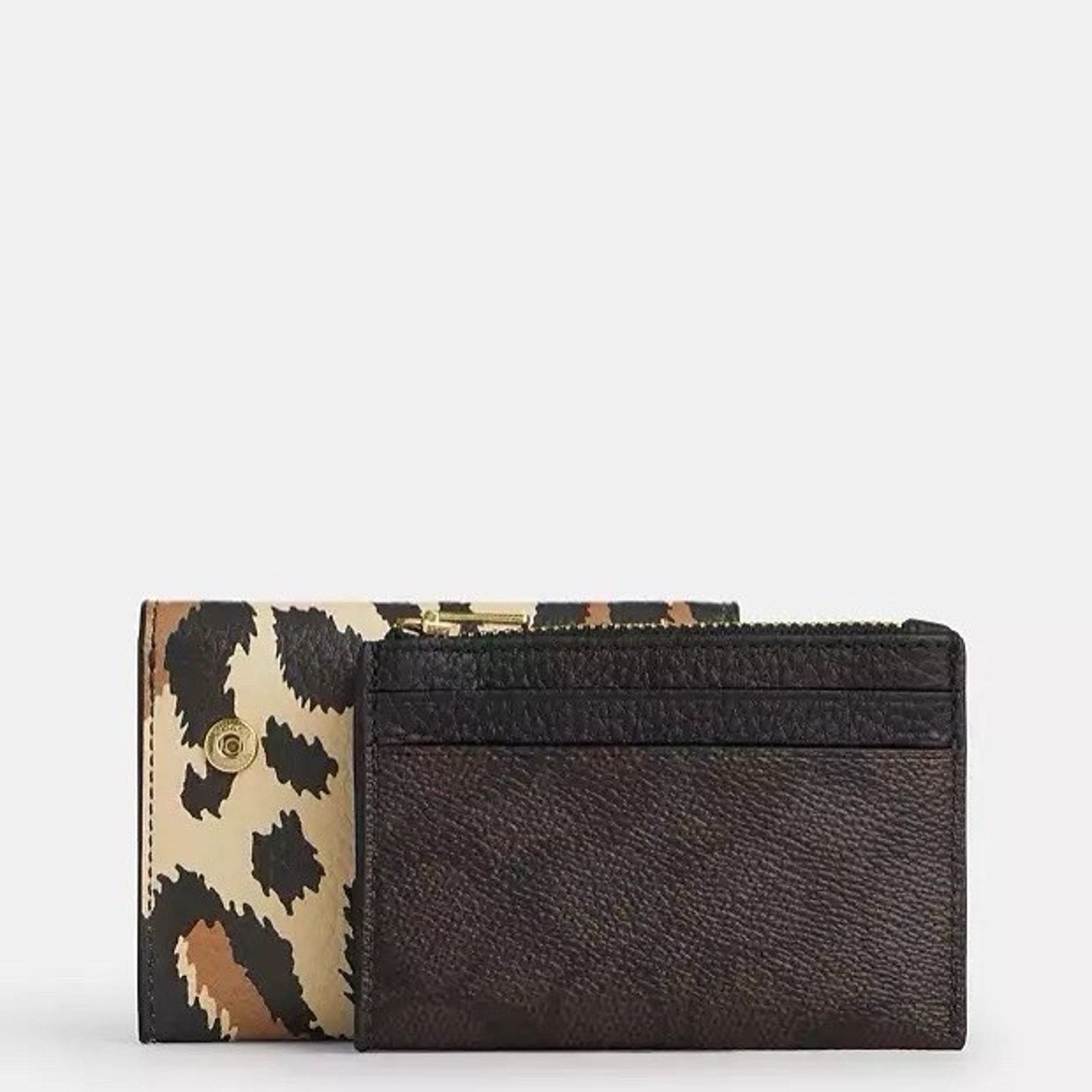 Coach NWT Coach Card Holder Wallet Leopard Signature Canvas CCL99 Size ONE SIZE - 9 Thumbnail