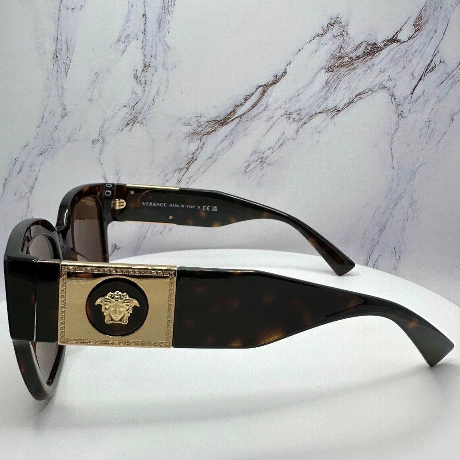 Versace NEW VERSACE Sunglasses Brown Black Gold Medusa Metal Size ONE SIZE - 8 Thumbnail