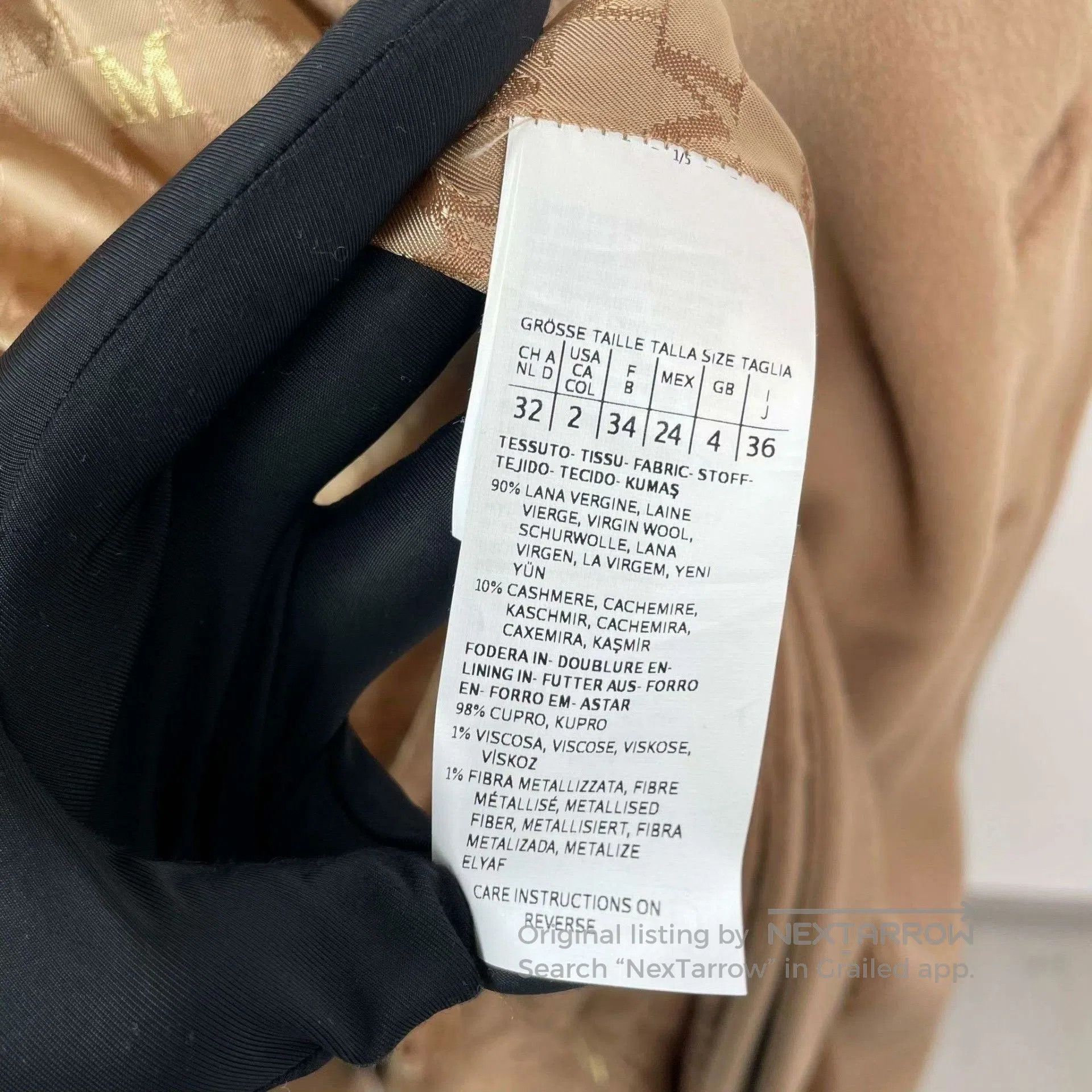 Max Mara MaxMara Camel Double-Breasted Wool Coat. Size M / US 6-8 / IT 42-44 - 4 Thumbnail