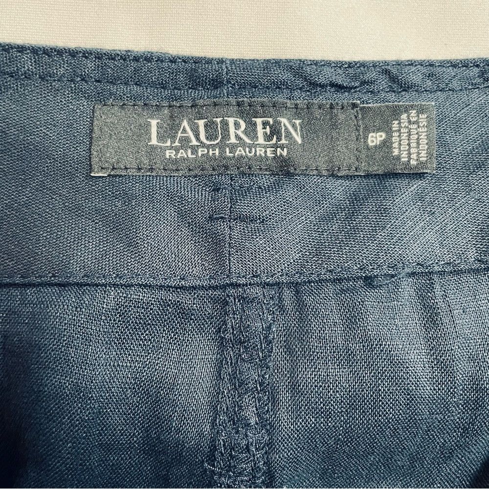 Lauren Ralph Lauren NWT New Lauren Ralph Lauren Navy Belted Linen Shorts Size 6 Size 28" / US 6 / IT 42 - 5 Thumbnail