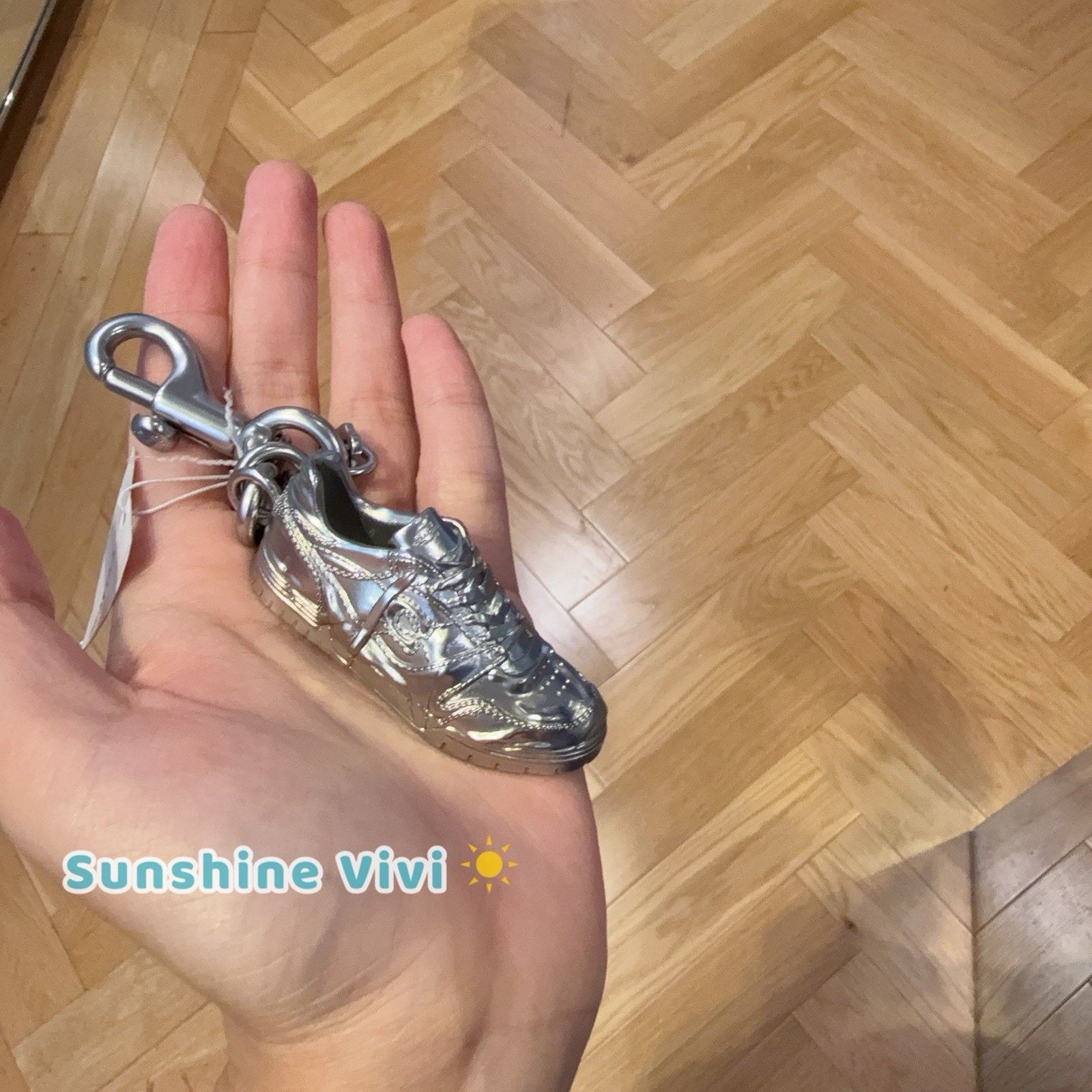 Coach NWT Coach Soho Sneaker Bag Charm CCF86 Silver Size ONE SIZE - 2 Thumbnail