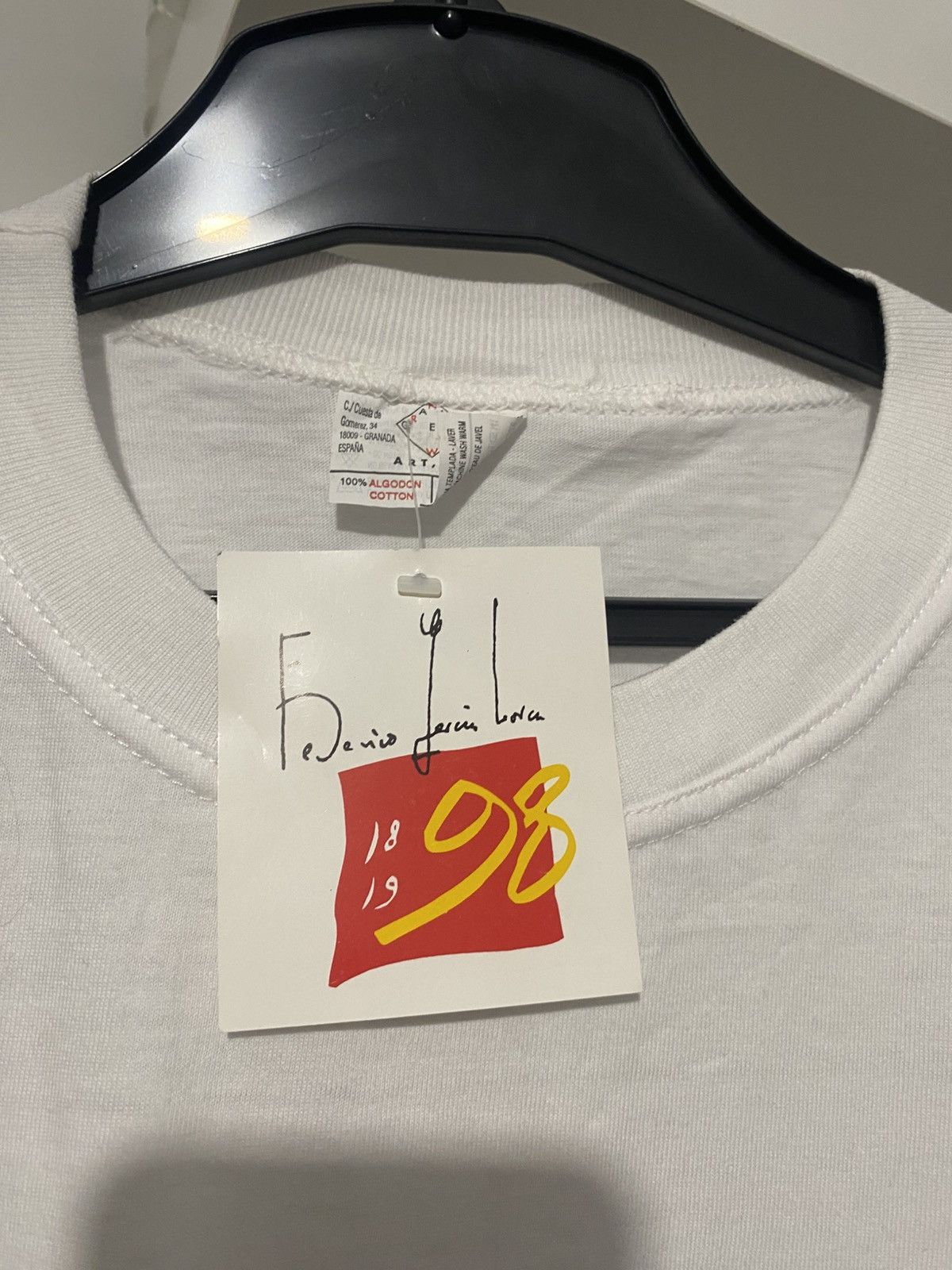 Vintage Federico Garcia Lorca Art Tee XL DS 90s Granada museum Size US XL / EU 56 / 4 - 4 Thumbnail