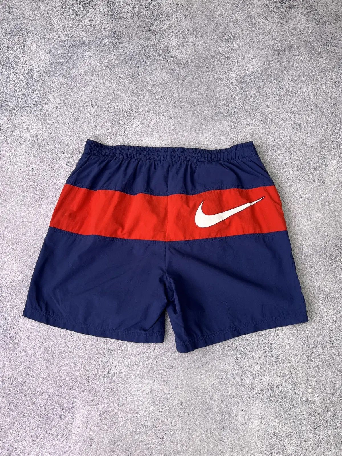 Nike × Vintage Vintage Nike Big swoosh shorts Size US 33 - 9 Thumbnail