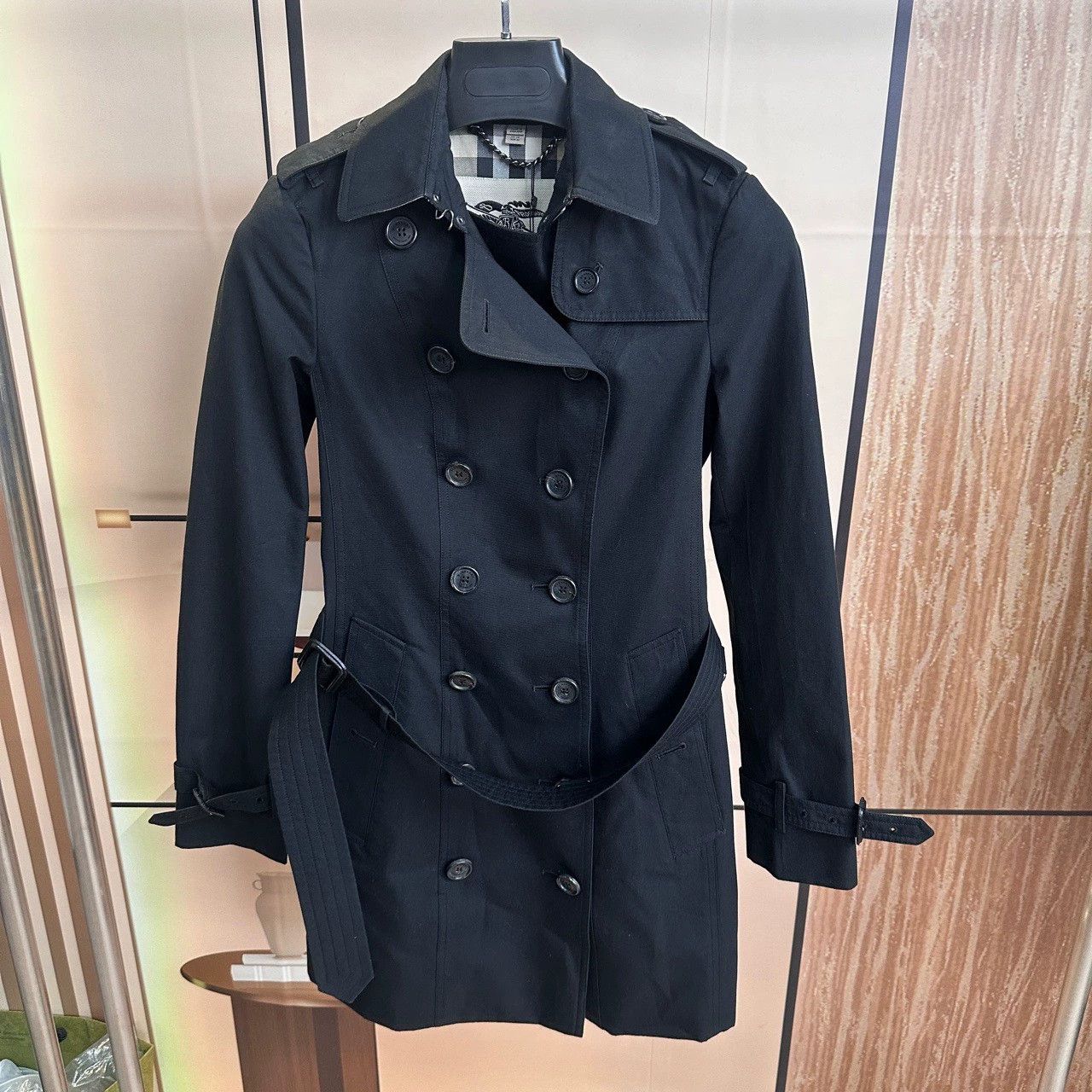 Burberry Burberry Classic Black Trench Coat UK4 Size US M / EU 48-50 / 2 - 1 Thumbnail