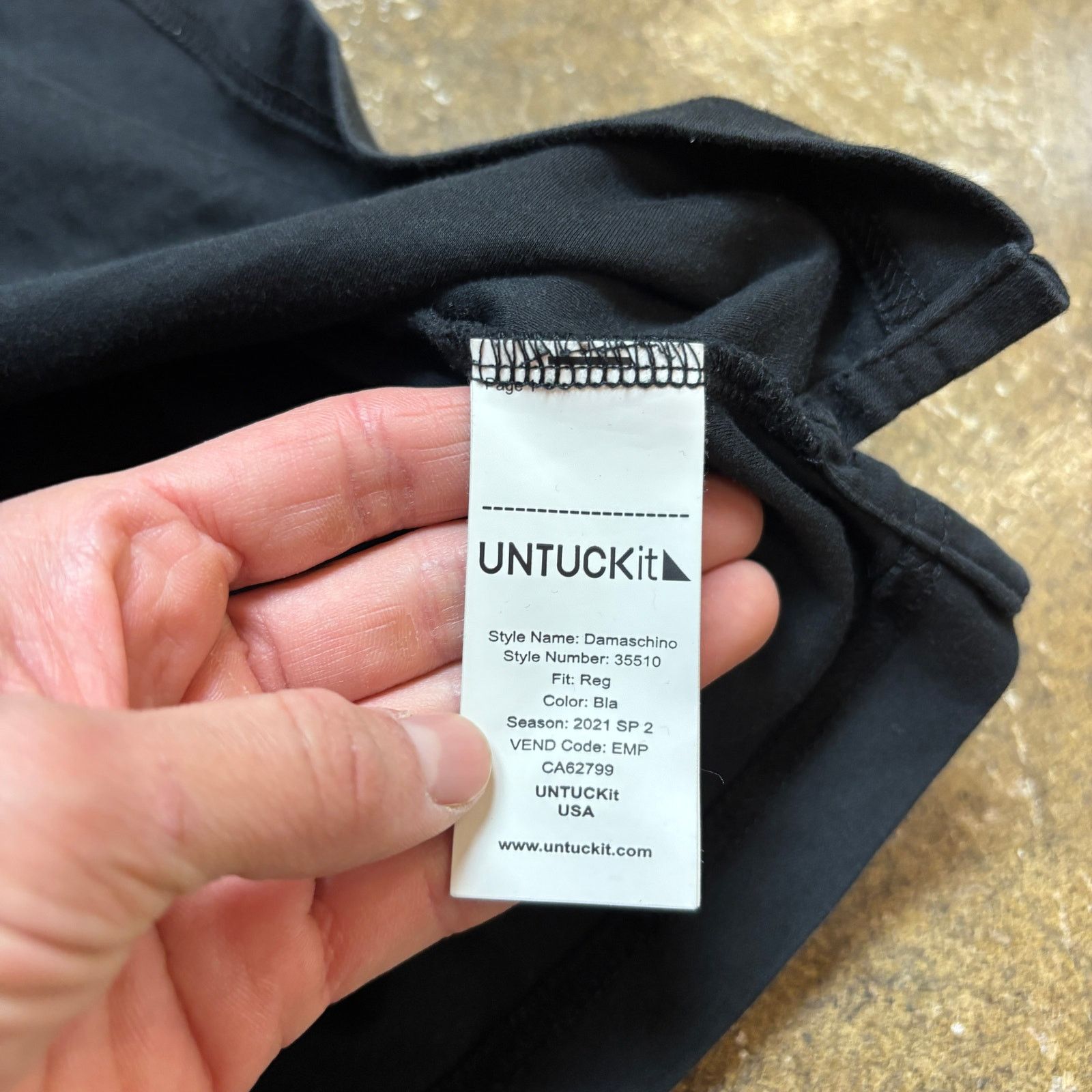 UNTUCKit Untuckit Damaschino Short Sleeve Polo Shirt Men's Large Golf Size US L / EU 52-54 / 3 - 7 Thumbnail