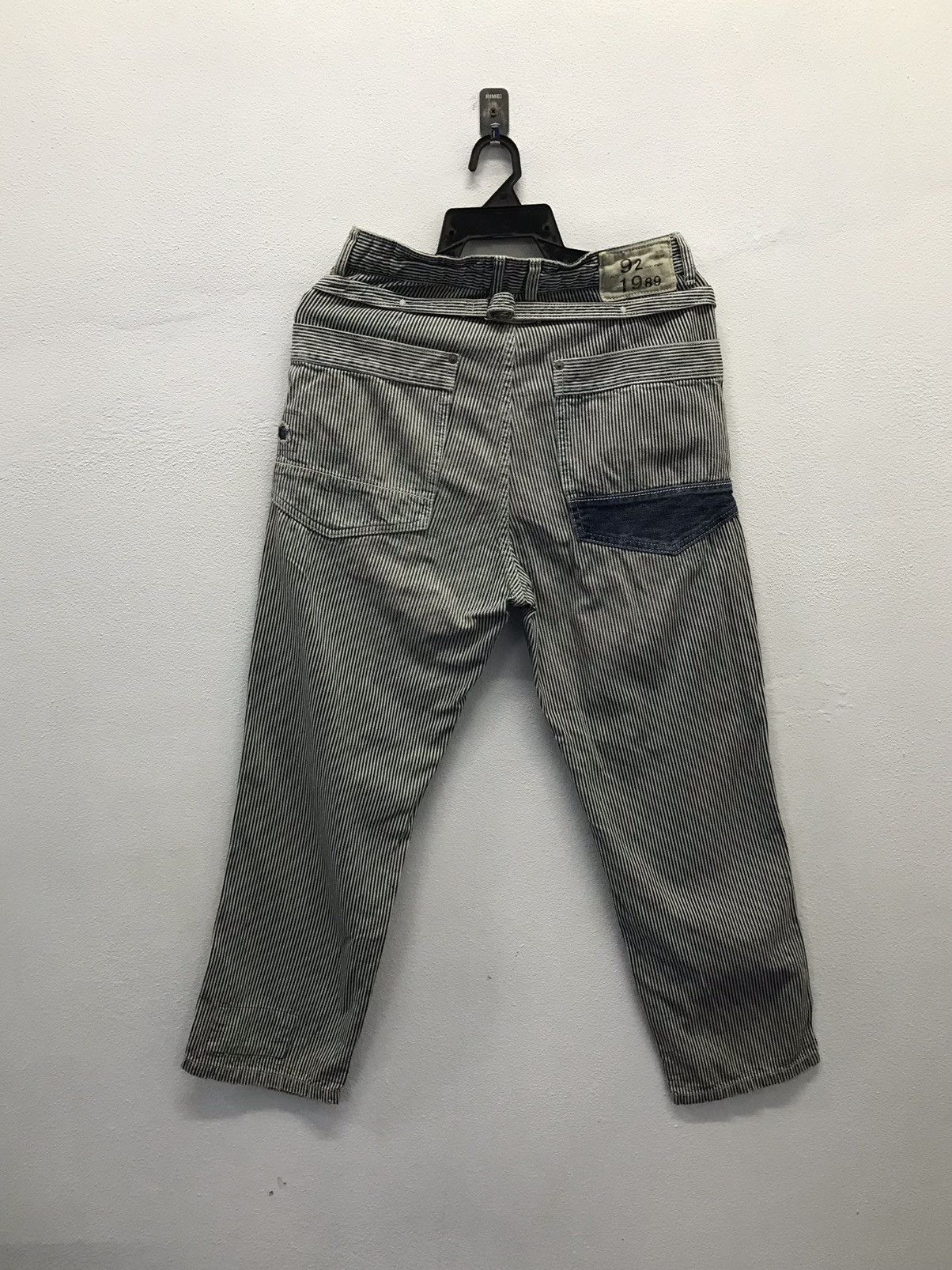 Japanese Brand AUTHENTIC Cube Sugar Stripe Pants Size US 30 / EU 46 - 2 Thumbnail